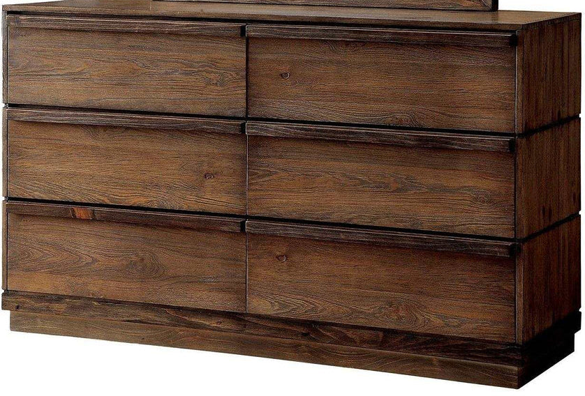 Coimbra Rustic Natural Tone Dresser | Solid Wood Bedroom Dresser | MidinMod
