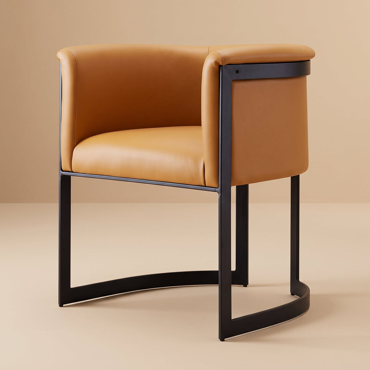 Corso Modern Camel Vegan Leather Dining Chair