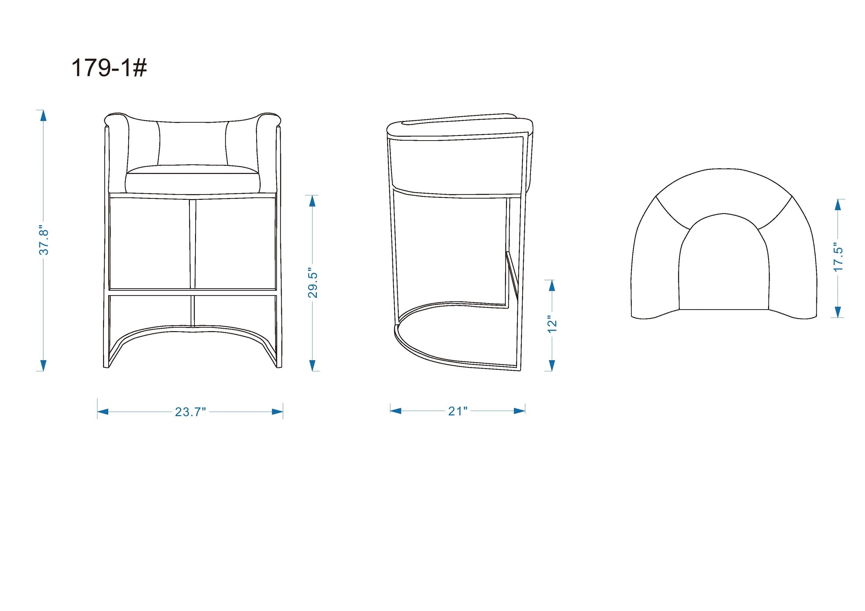 Cosmopolitan Cream Barstool | Modern Vegan Leather Seating for Home Bars & Kitchens | MidinMod