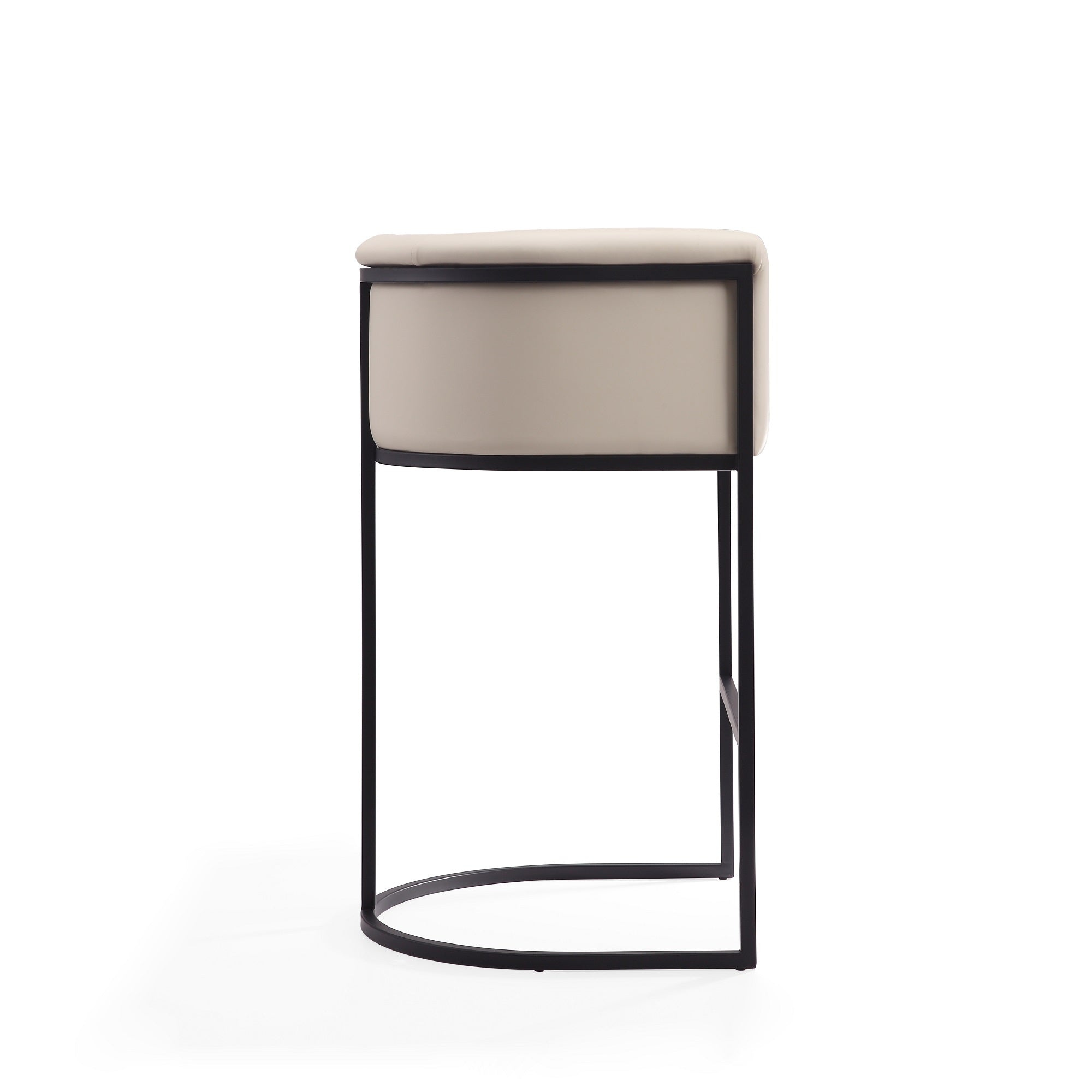 Cosmopolitan Cream Barstool | Modern Vegan Leather Seating for Home Bars & Kitchens | MidinMod