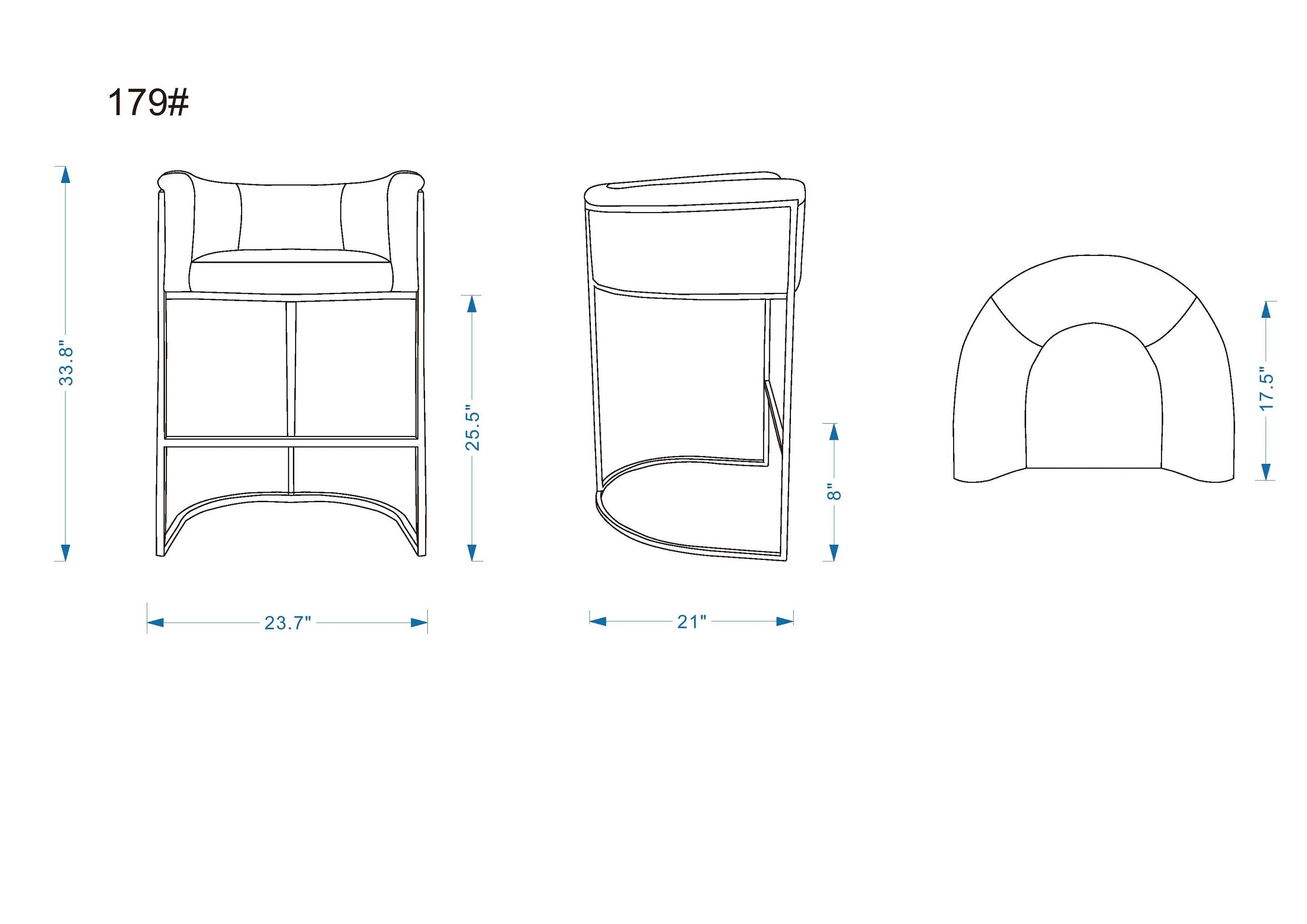 Cosmopolitan Graphite Counter Stool | Modern Vegan Leather Upholstered Seating with Backrest | MidinMod