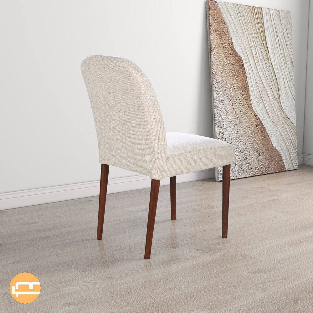 Coup Beige Fabric Dining Chair Set of 2 - MidinMod