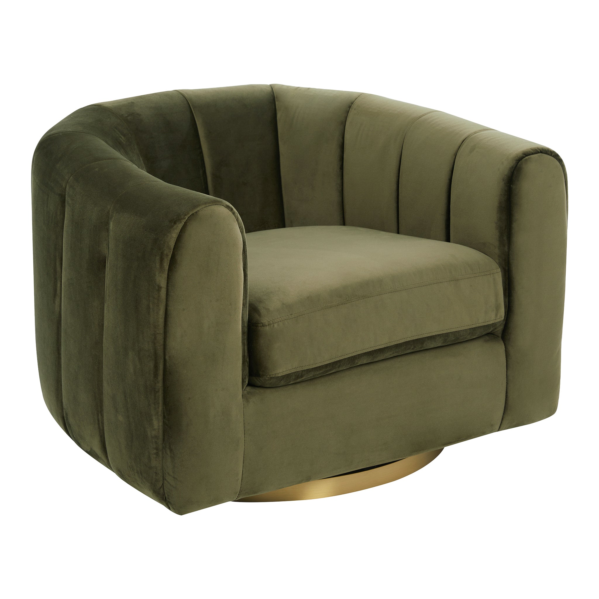 Covington Green Velvet Swivel Chair - MidinMod