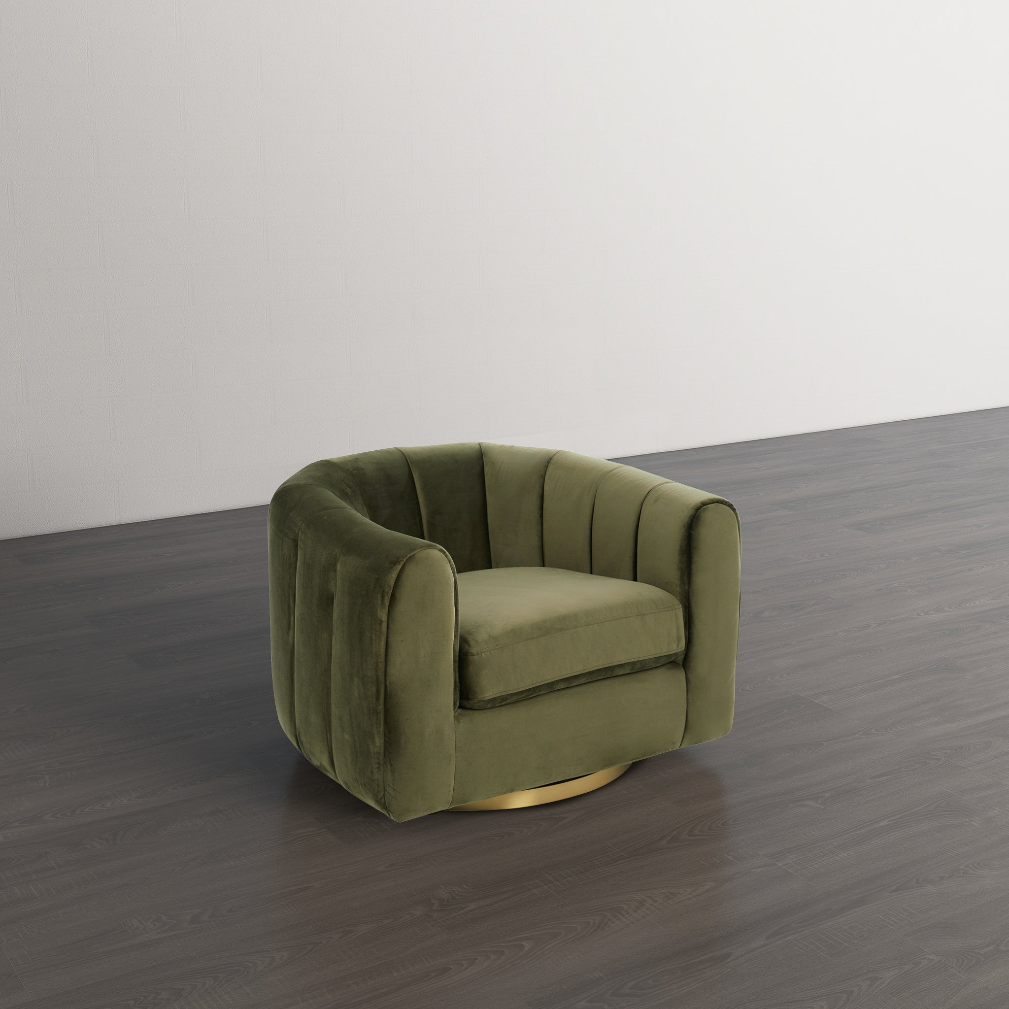 Covington Green Velvet Swivel Chair - MidinMod