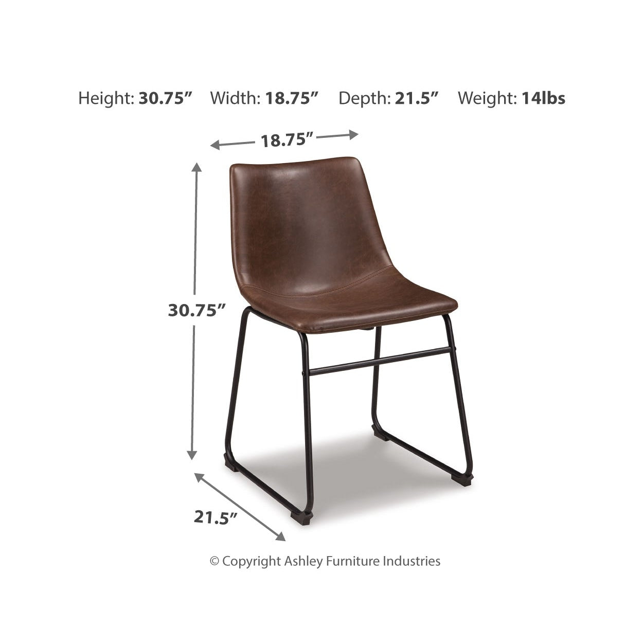 Centiar Dining UPH Side Chair (2/CN)