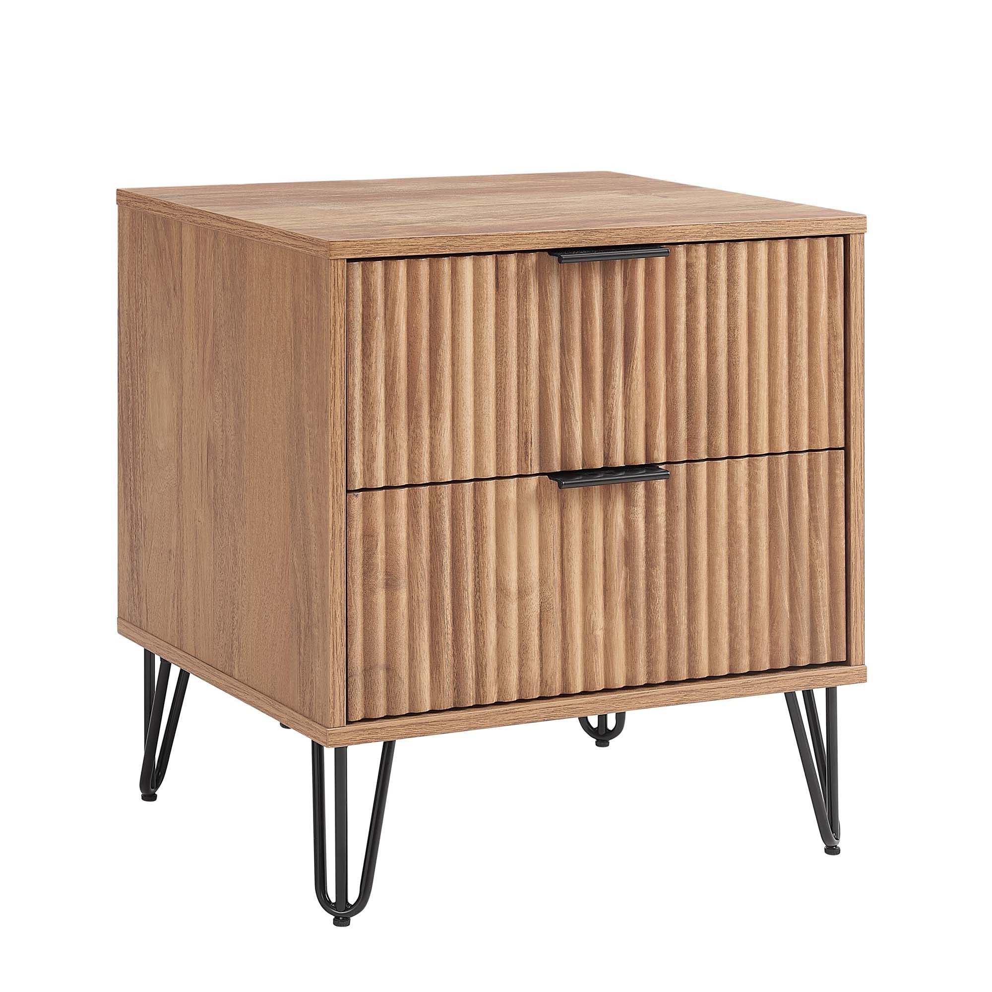 Dumbo 2.0 Nightstand in Golden Brown | Contemporary Bedside Storage | MidinMod