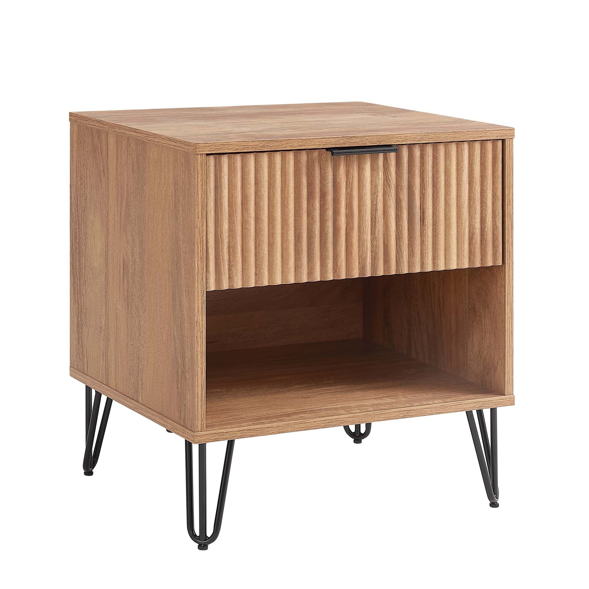 Dumbo 2.0 Modern Golden Brown Nightstand | Stylish Bedside Storage | MidinMod