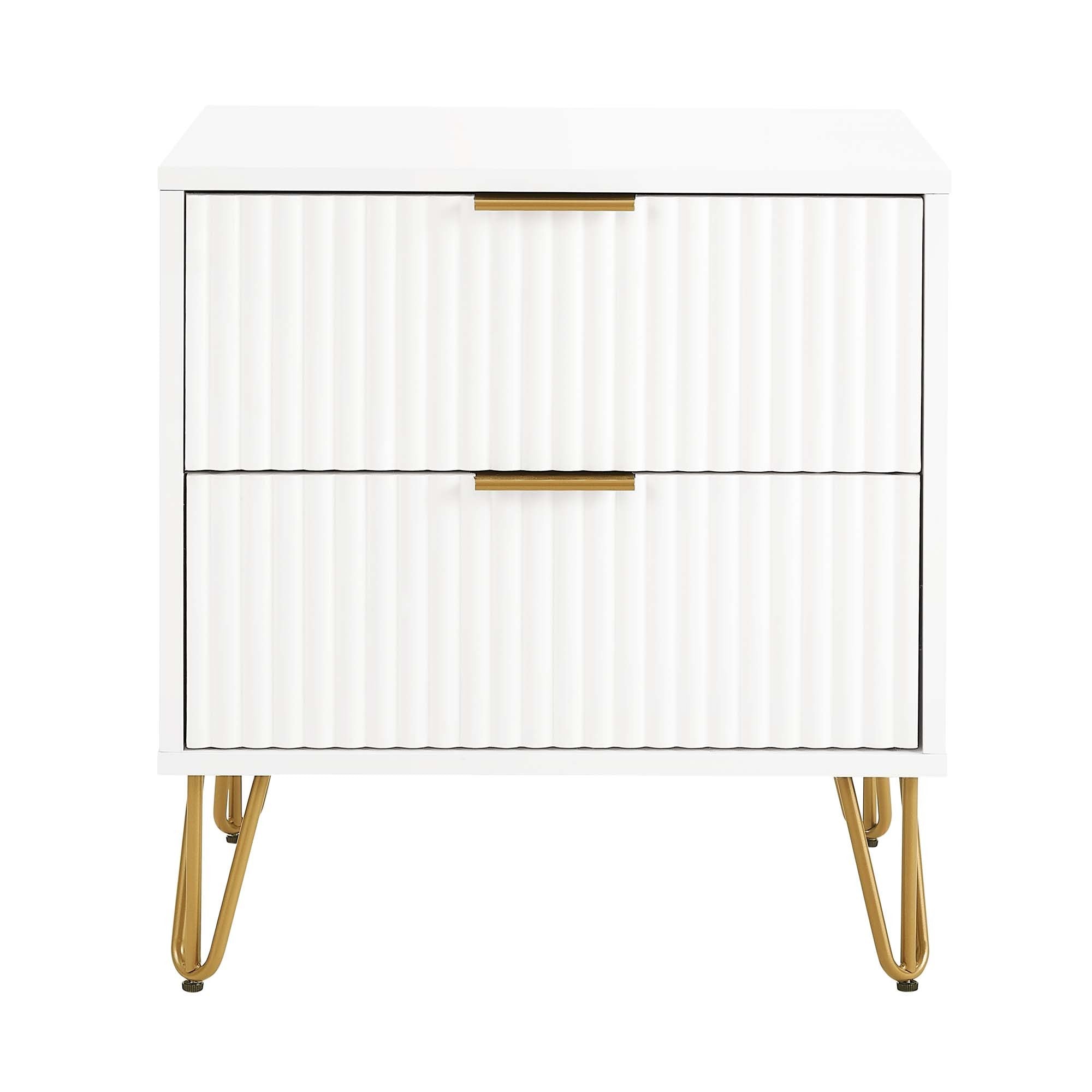 Dumbo 2.0 Modern White Nightstand | Stylish Bedside Storage | MidinMod