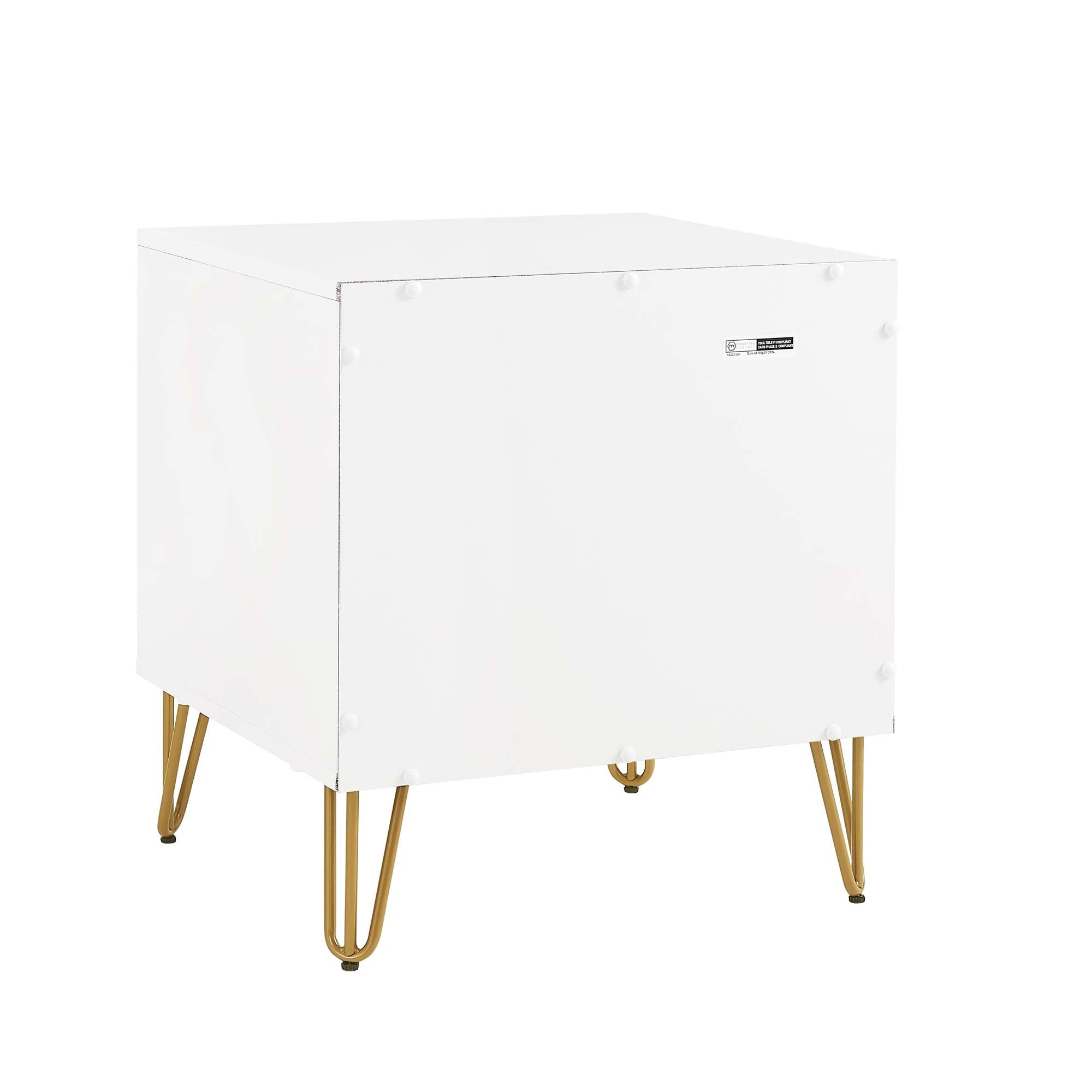 Dumbo 2.0 Modern White Nightstand | Stylish Bedside Storage | MidinMod