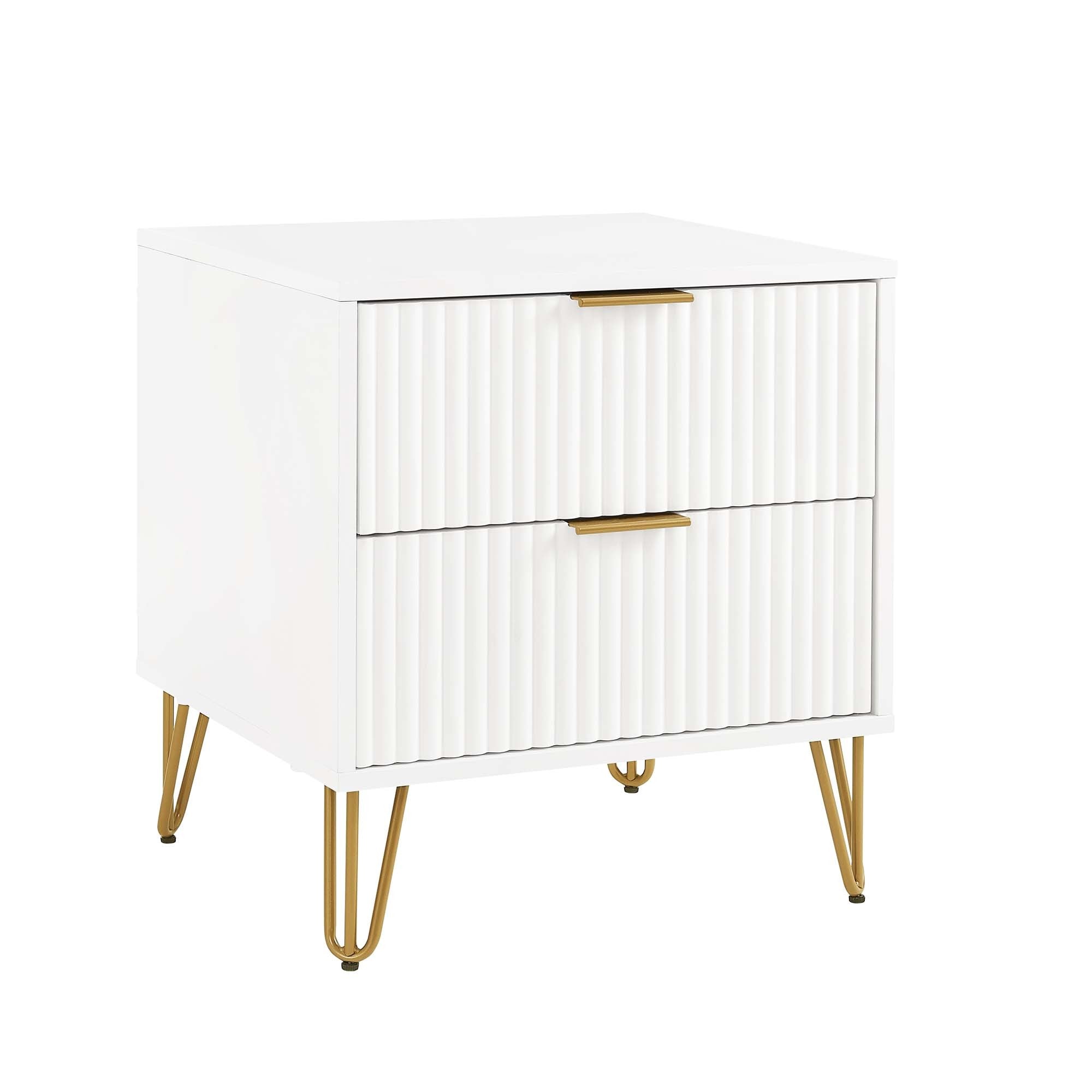 Dumbo 2.0 Modern White Nightstand | Stylish Bedside Storage | MidinMod