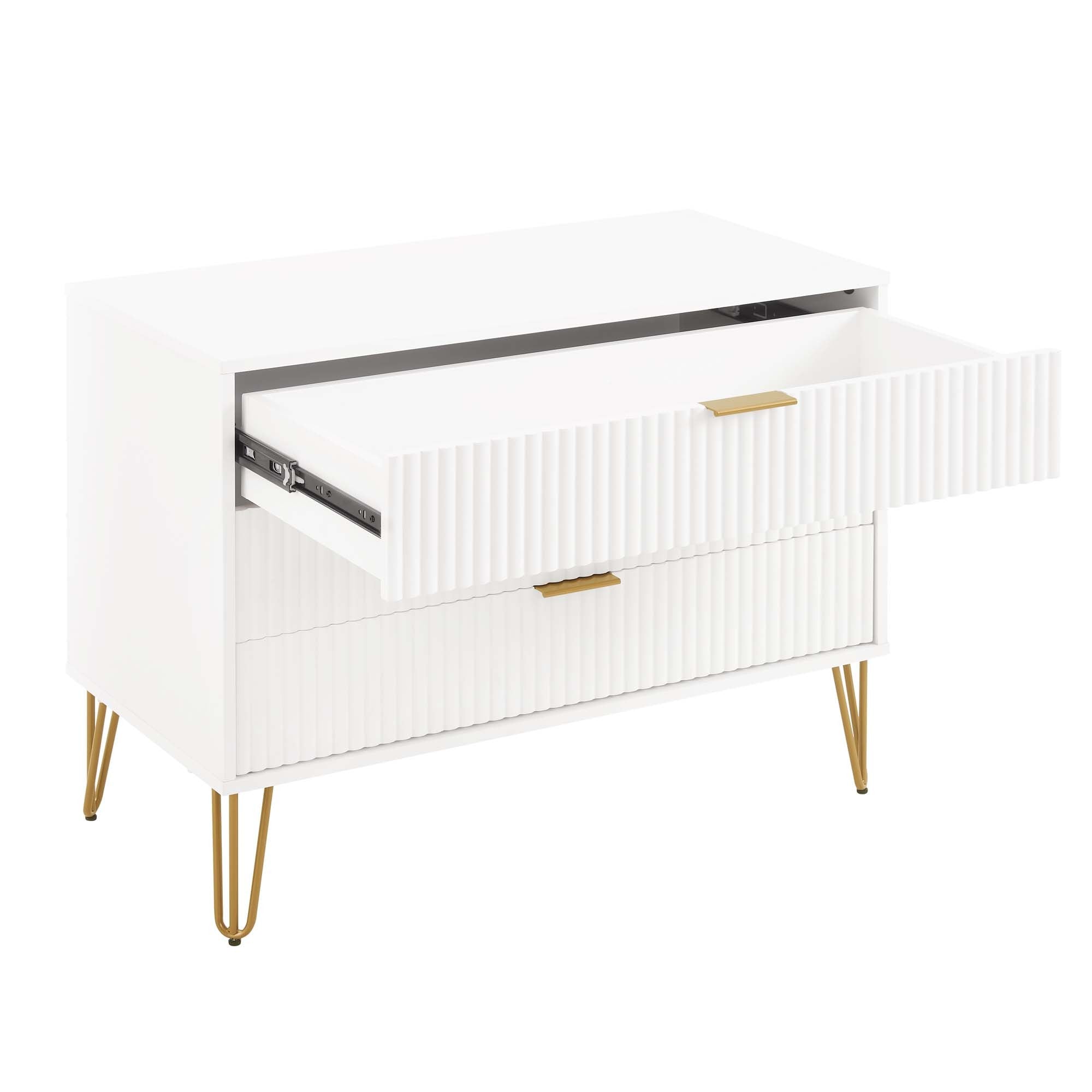 Dumbo 3-Drawer Dresser: Sleek White Storage for Modern Bedrooms | MidinMod