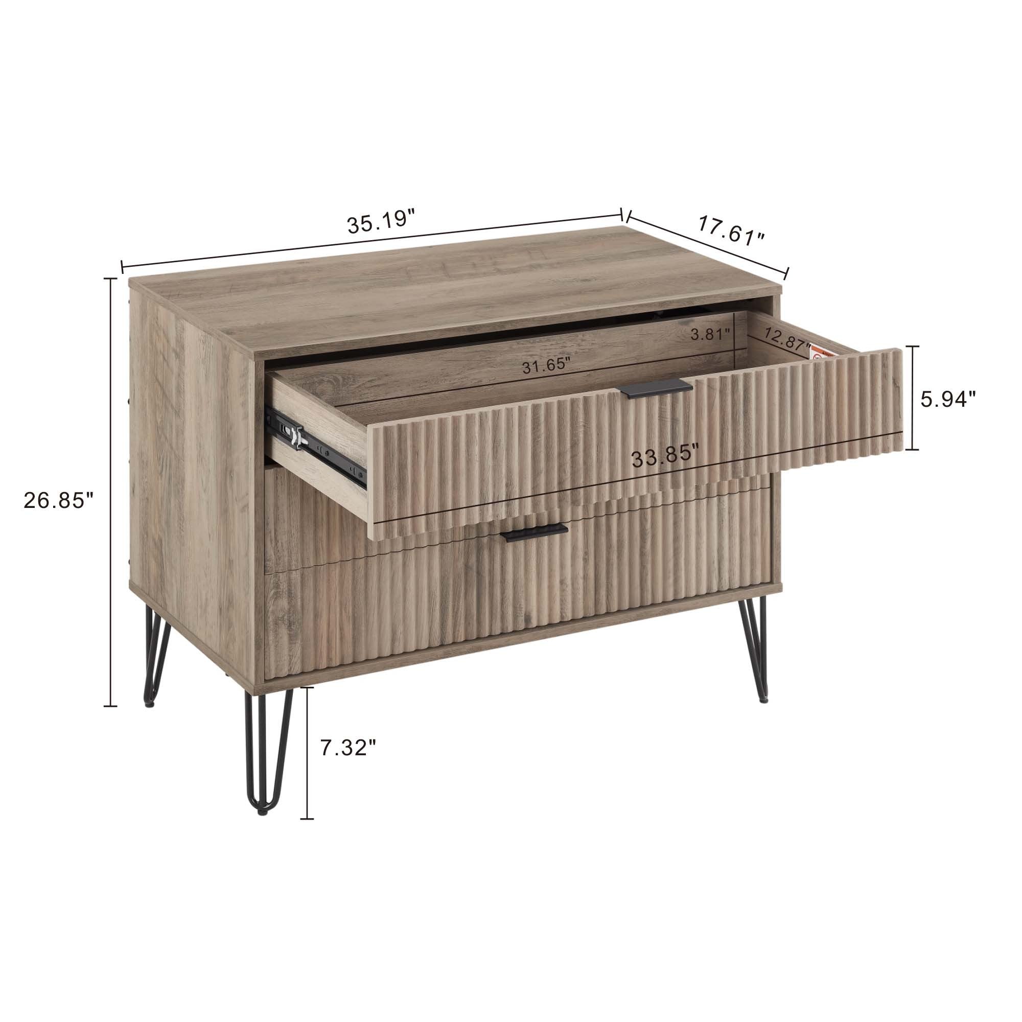 Dumbo Dresser in Rustic Grey | Modern Bedroom Chest & Storage Organizer | MidinMod