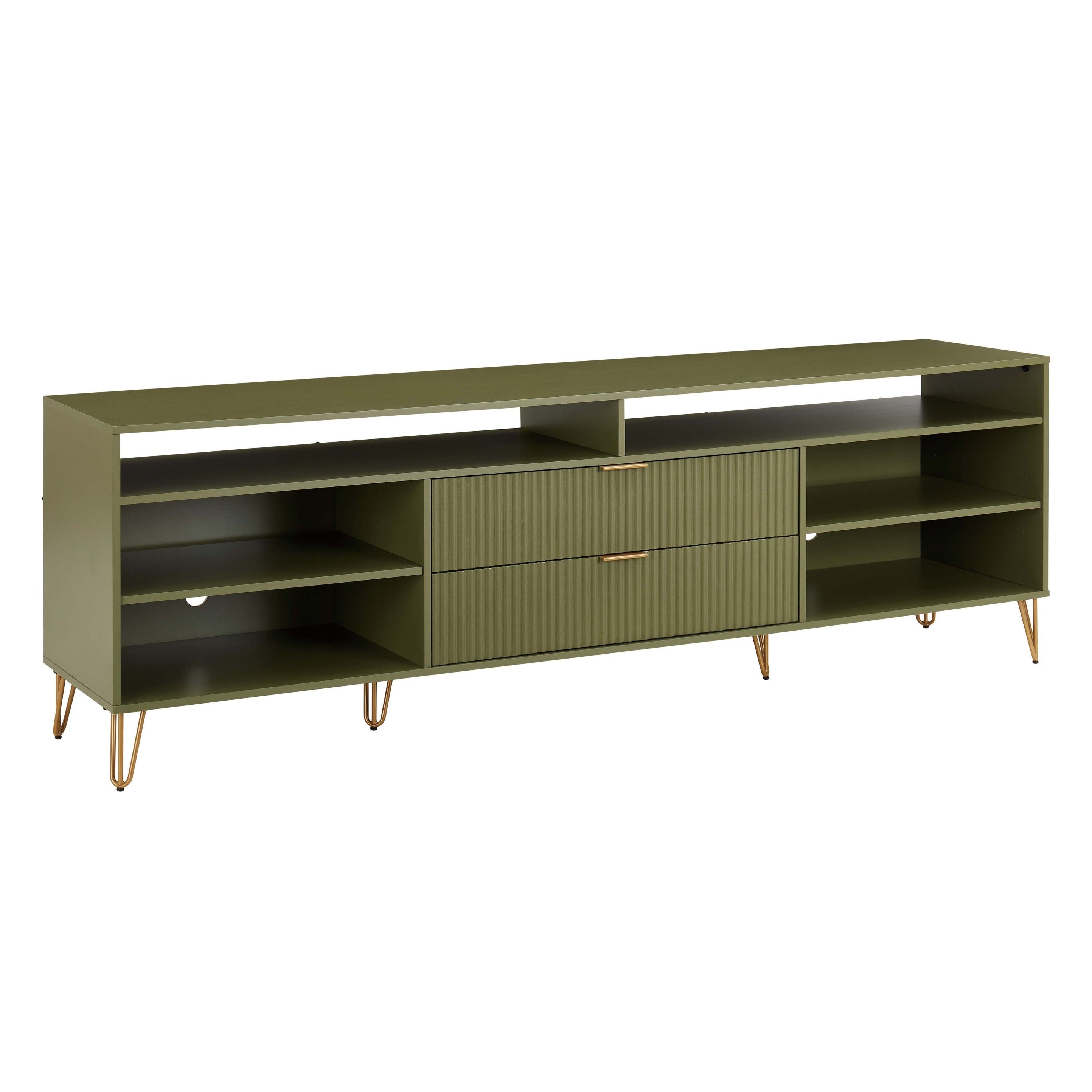 Dumbo 85-Inch Olive Green TV Stand | Sleek Modern Media Center | MidinMod