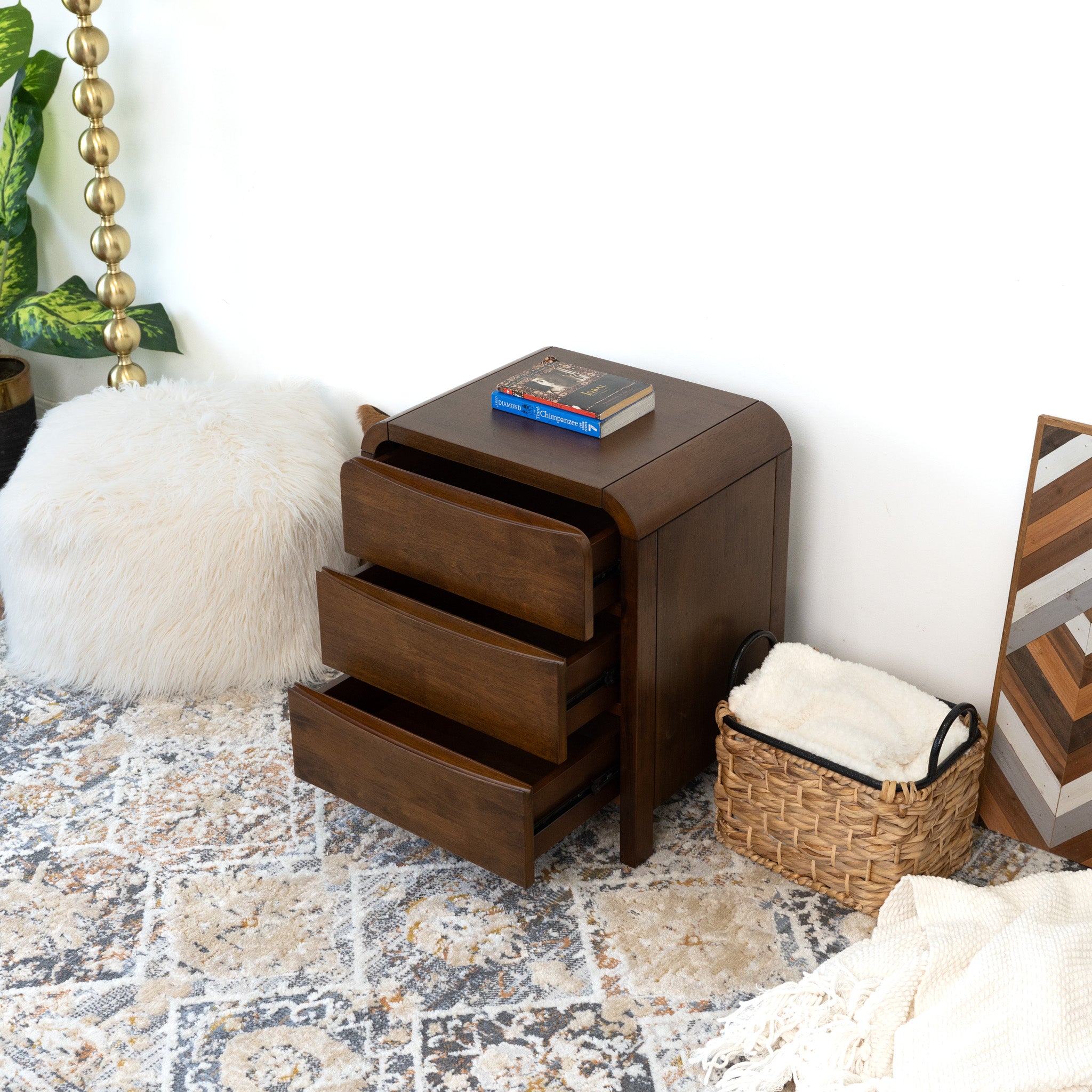 Danbury Night Stand with 3 Drawers - MidinMod