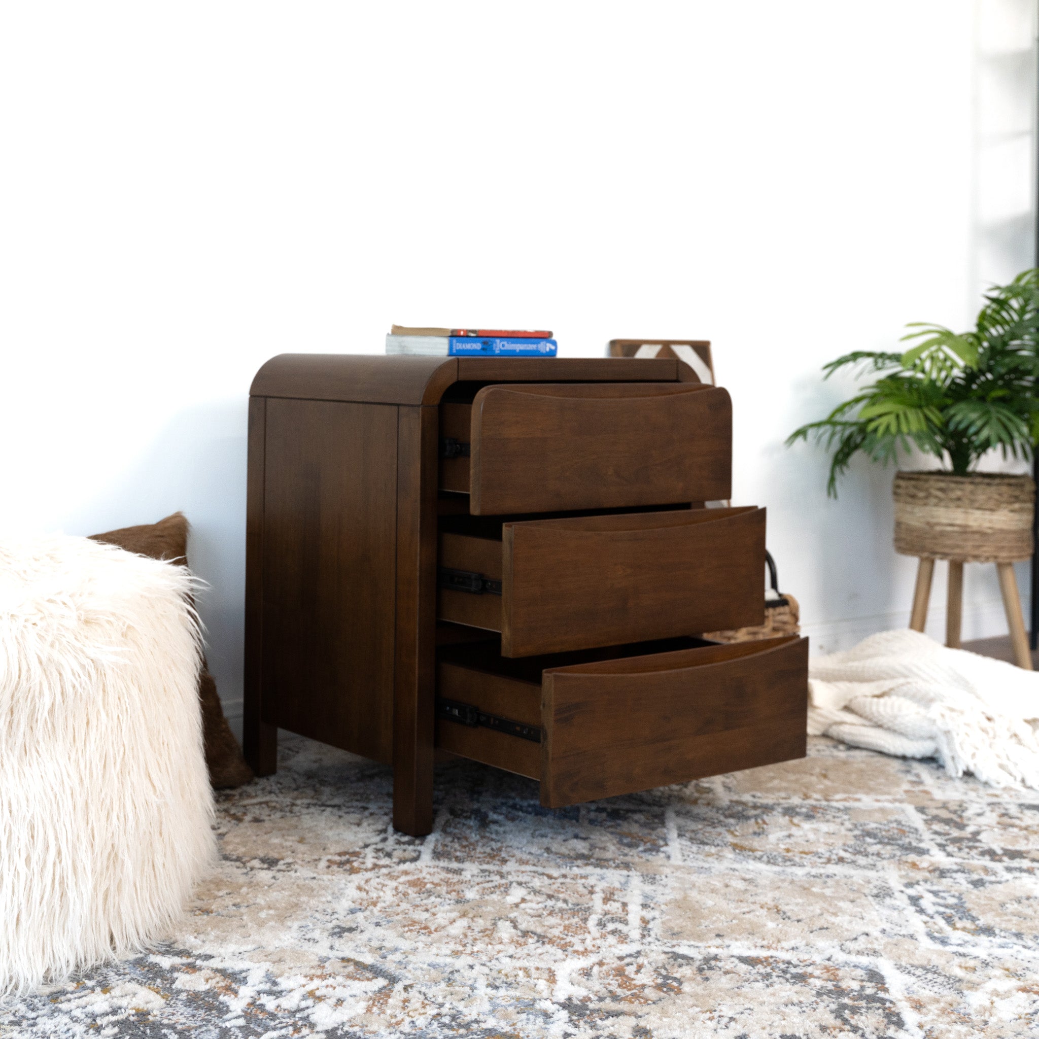 Danbury Night Stand with 3 Drawers - MidinMod