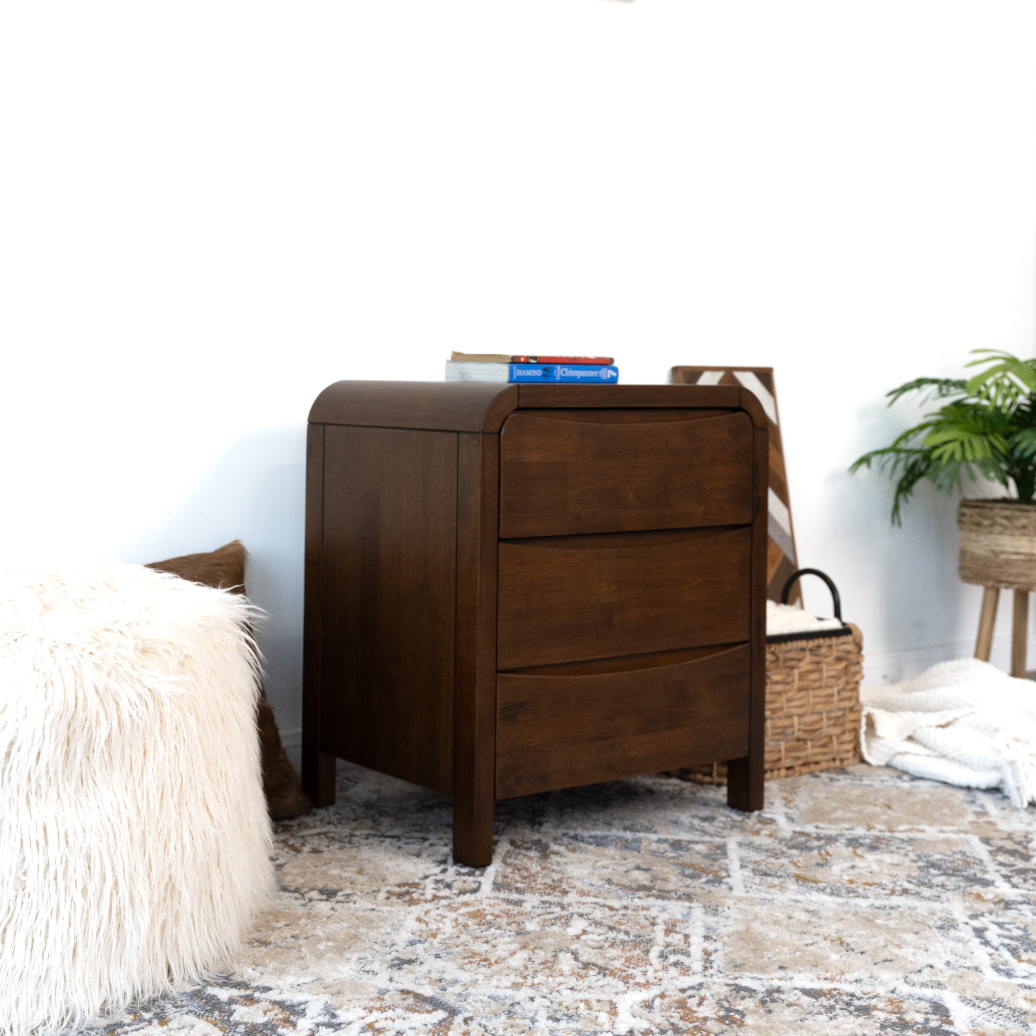 Danbury Night Stand with 3 Drawers - MidinMod