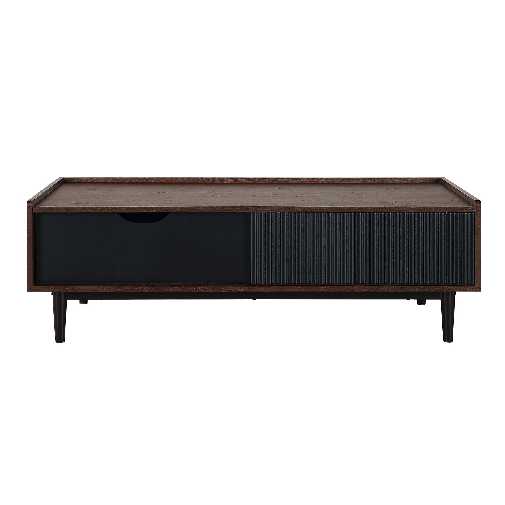 Duane Dark Brown & Black Coffee Table | Modern Living Room Centerpiece | MidinMod