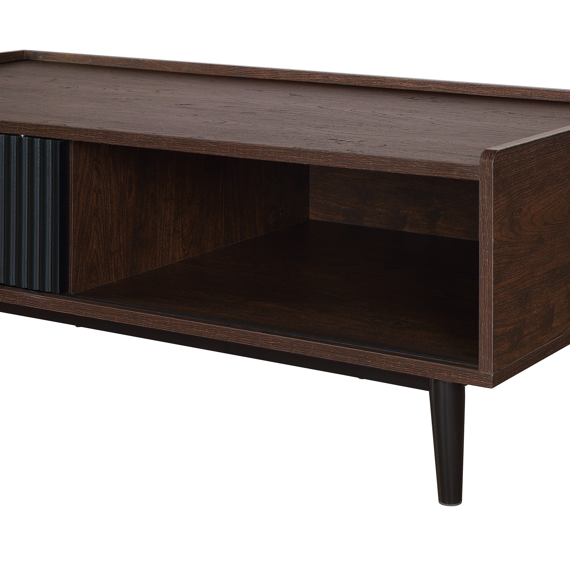 Duane Dark Brown & Black Coffee Table | Modern Living Room Centerpiece | MidinMod