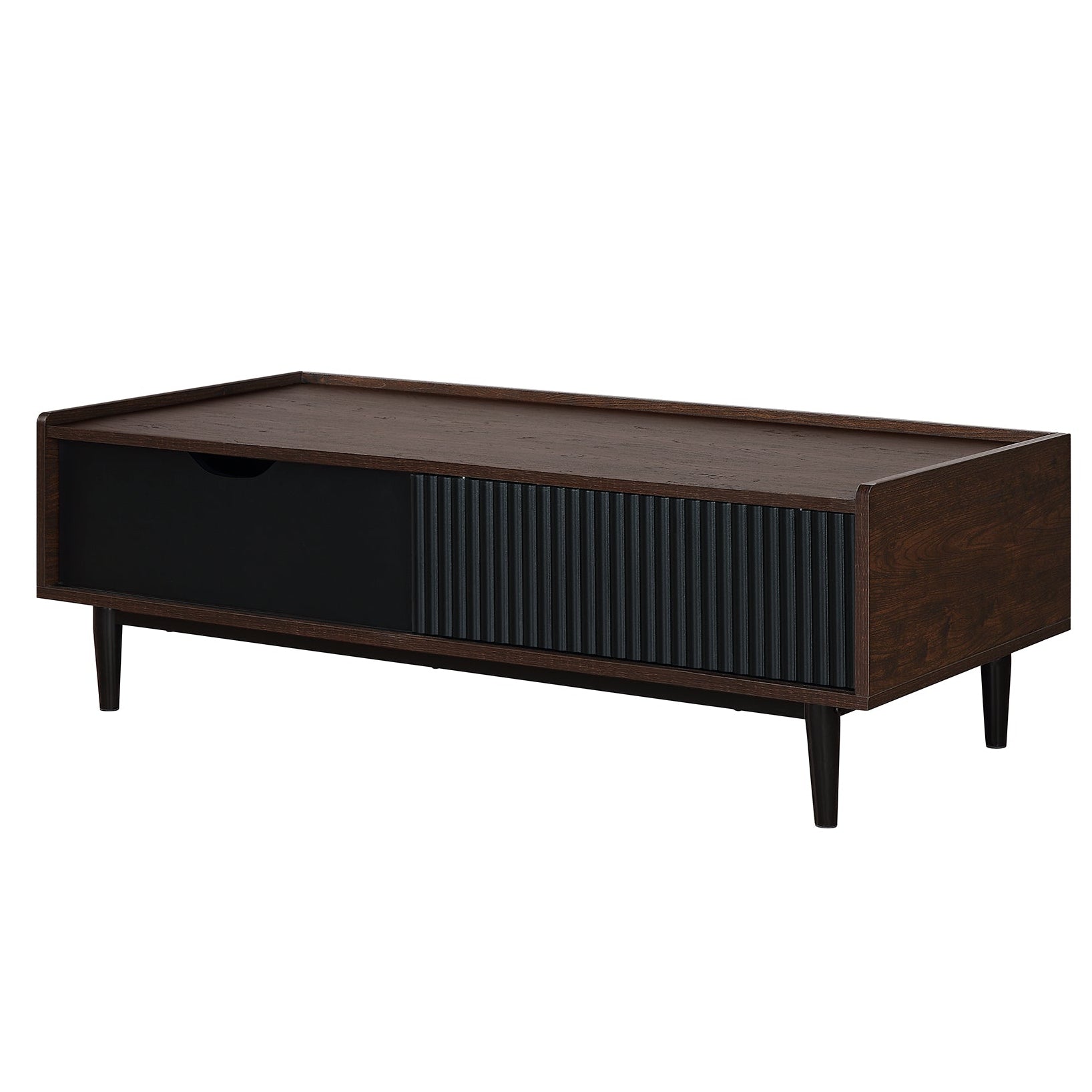 Duane Dark Brown & Black Coffee Table | Modern Living Room Centerpiece | MidinMod