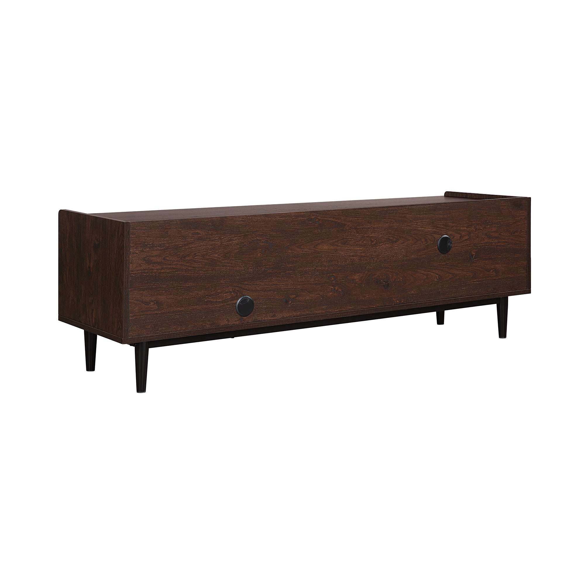 Duane Modern Dark Brown & Navy Blue TV Stand | Sophisticated Media Console | MidinMod