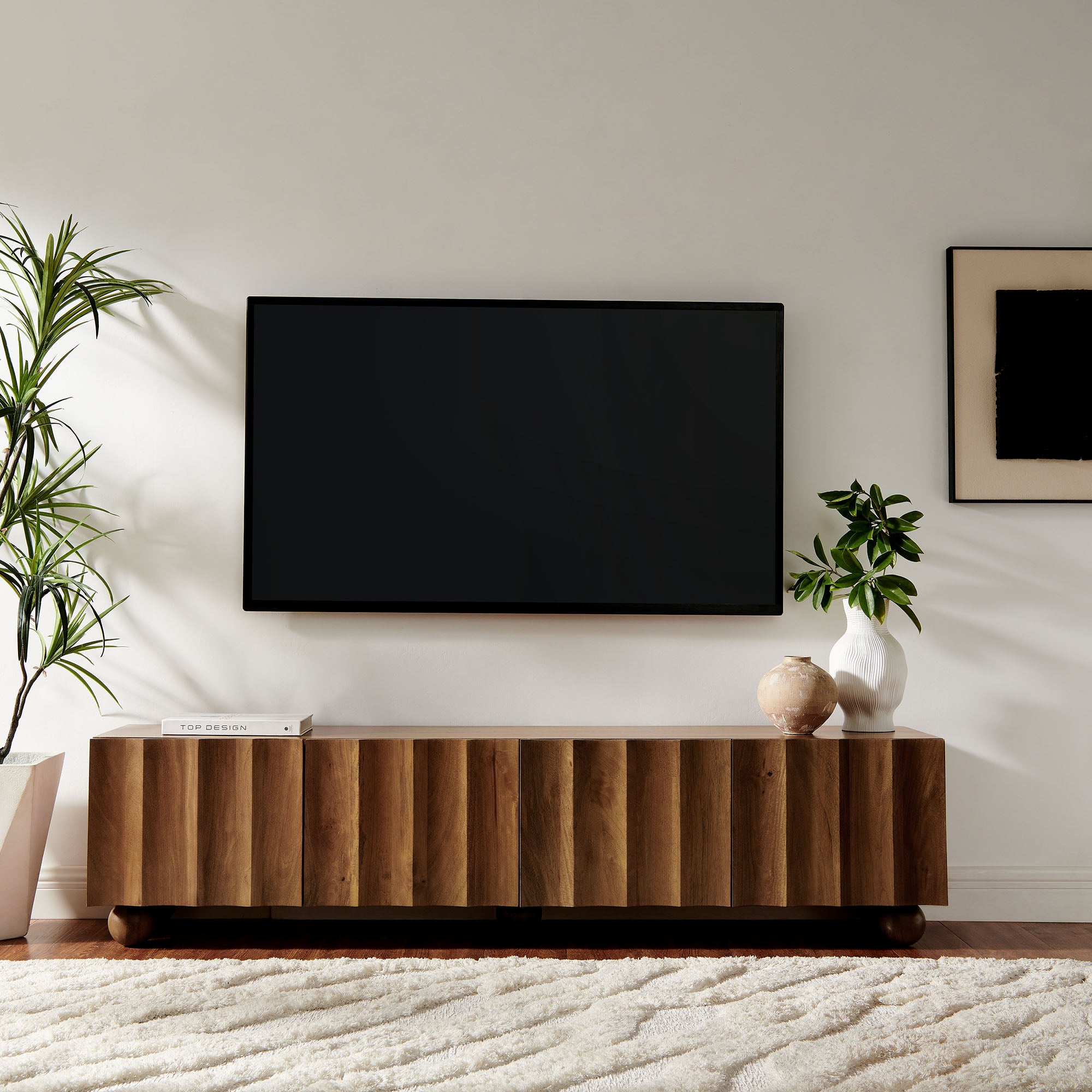 Sorren Scalloped 71" Wood TV Stand by Modway