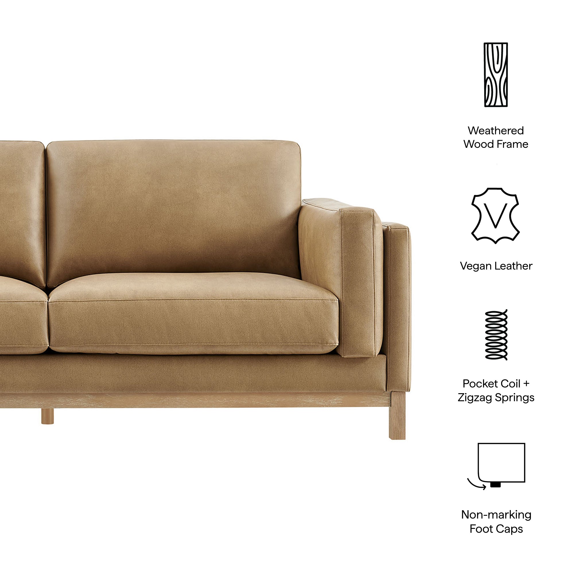 Roscoe 81 inch Vegan Leather Sofa by Modway (2)
