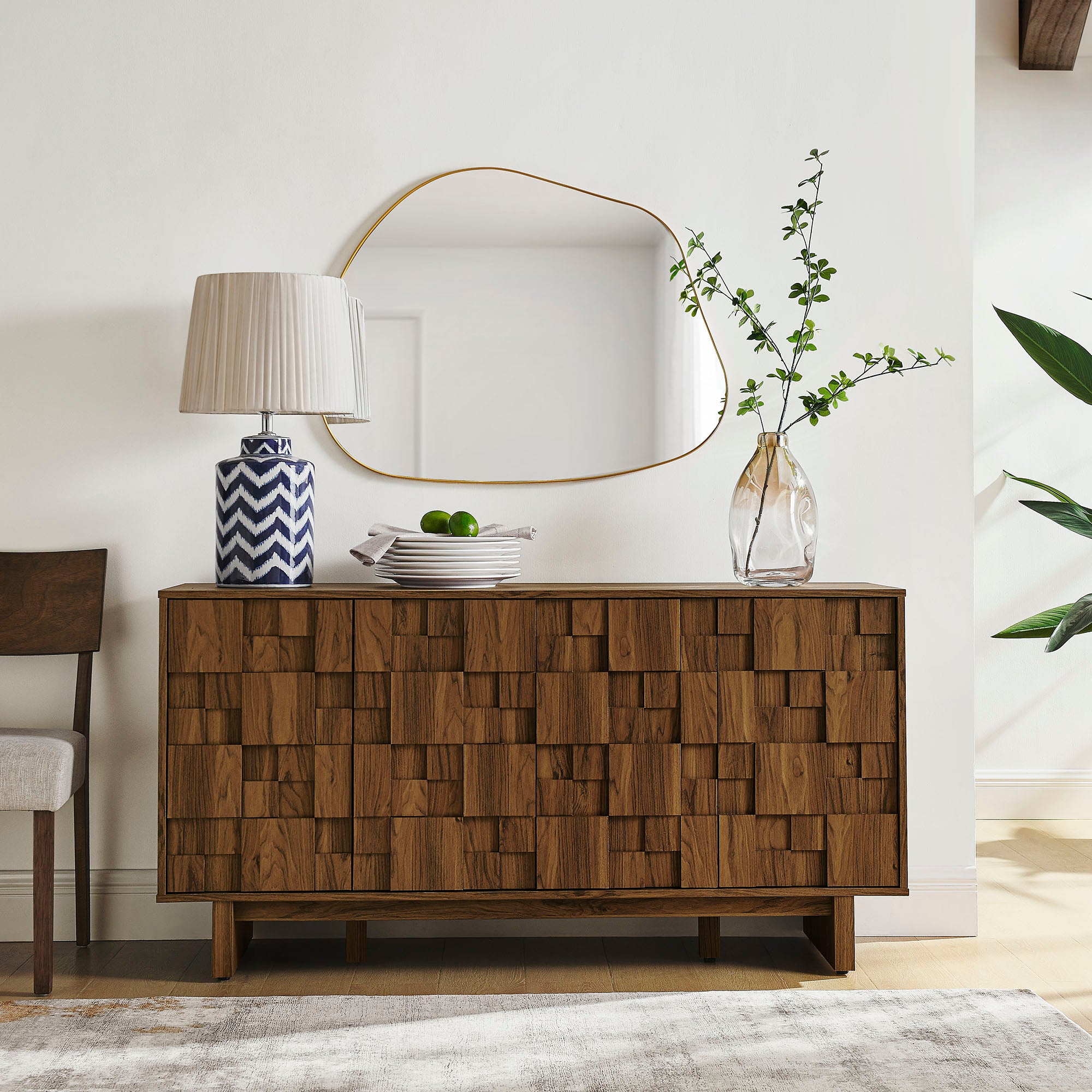 Owen 59 Inch 4 Door Geometric Sideboard by Modway