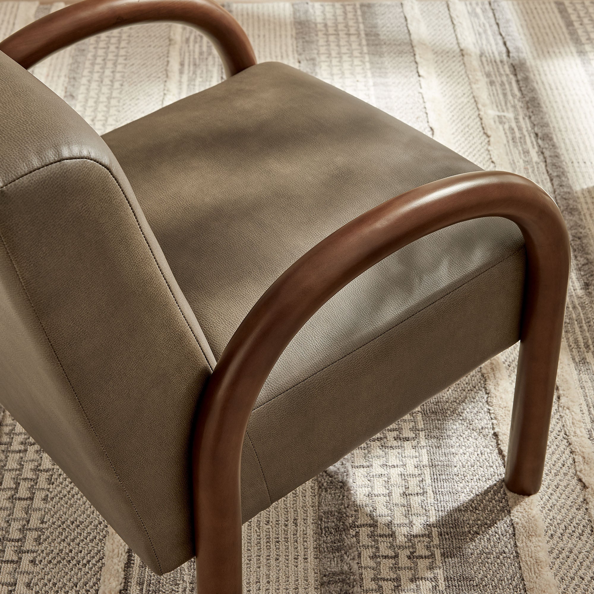 Lunet Faux Leather Upholstered Accent Chair by Modway