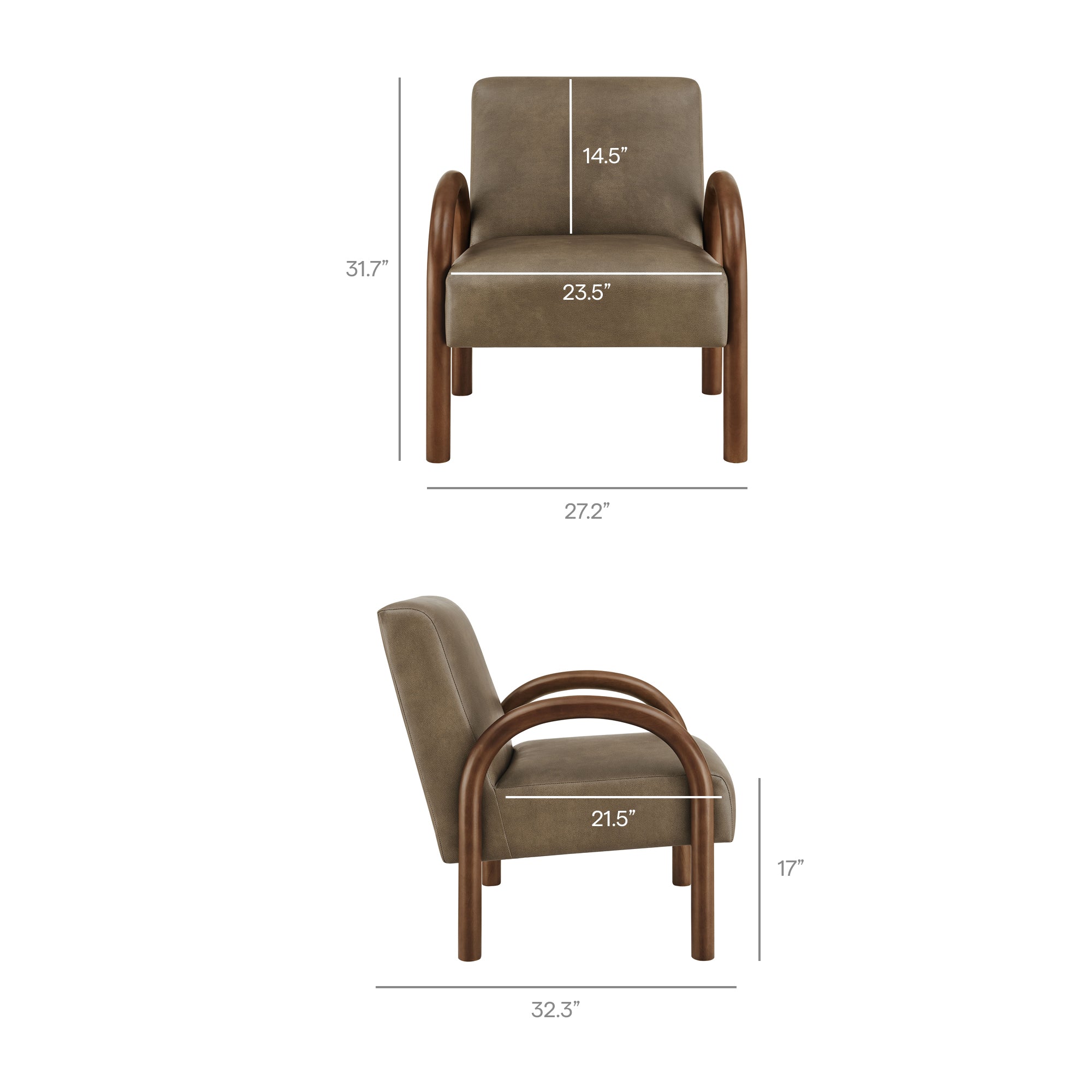 Lunet Faux Leather Upholstered Accent Chair by Modway