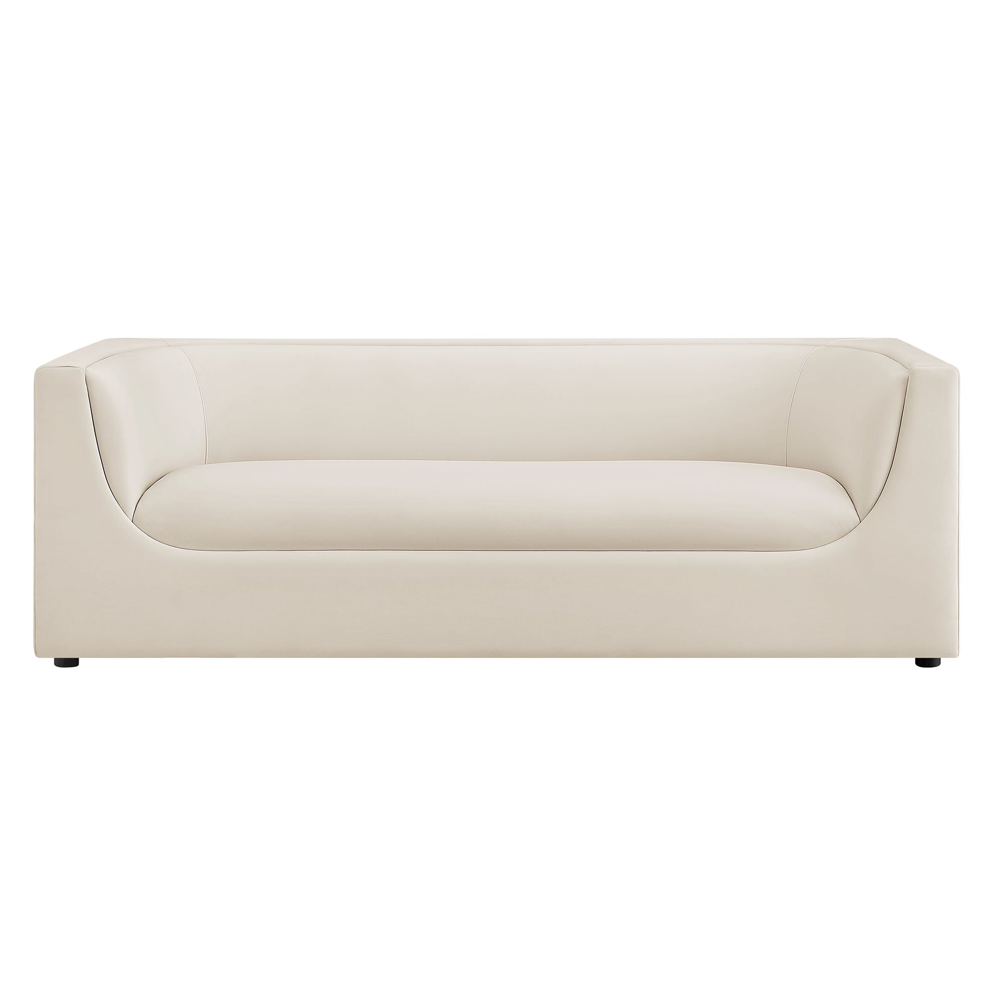 Hilda 86" Curved Back Performance Velvet Sofa by Modway