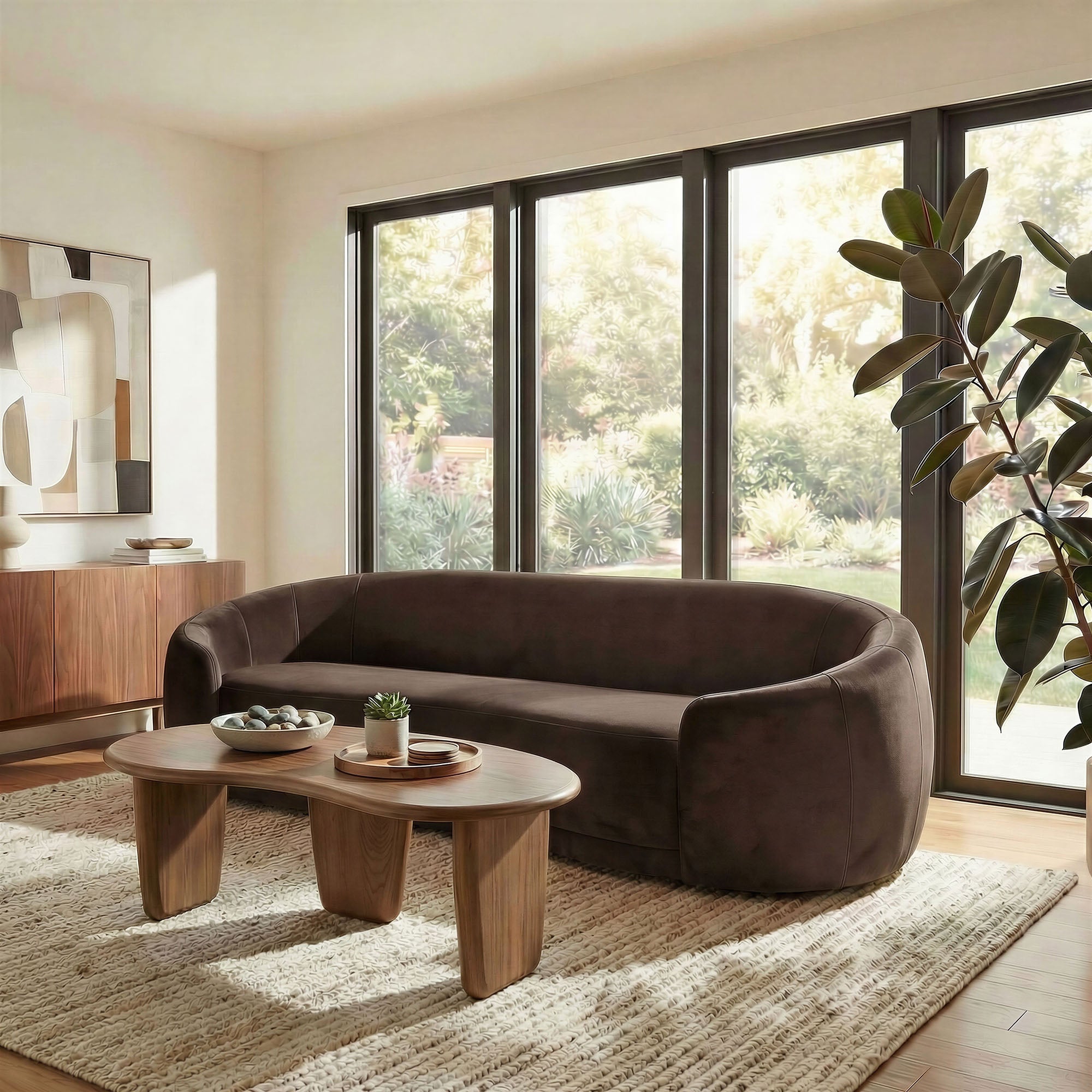 Contessa Curved Performance Velvet Sofa by Modway