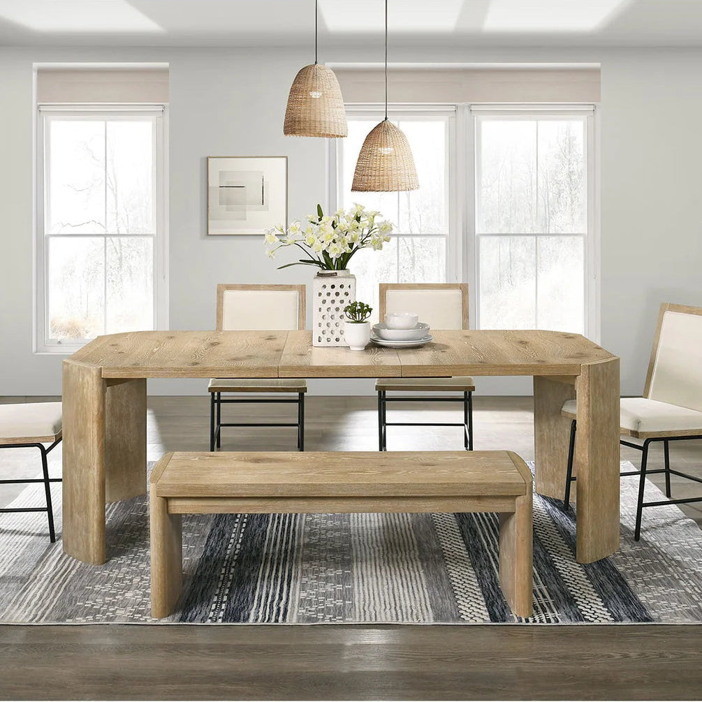 Edenbridge Oak Dining Table | Contemporary Extendable Rectangular Dining Table | MidinMod