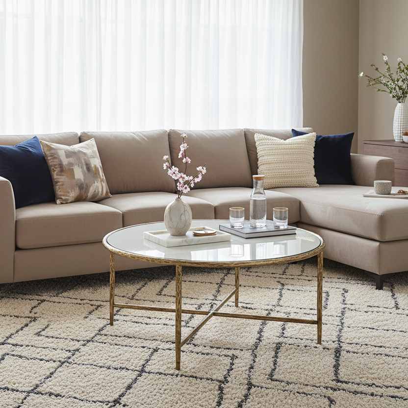Talva Coffee Table - Matte Gold