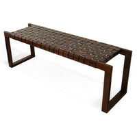 Elgin Leather Bench