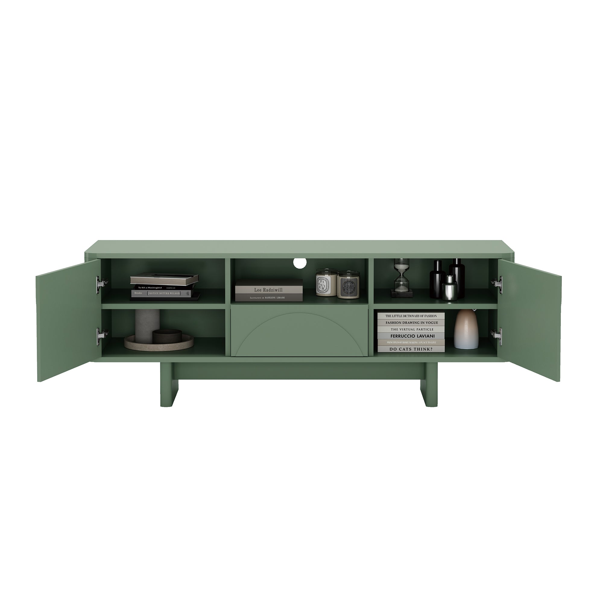 Ella 59-Inch Sage Green TV Stand | Sleek Modern Media Console | MidinMod