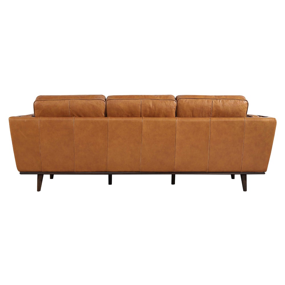 Ferre Leather Sofa Tan Leather MidinMod Houston TX