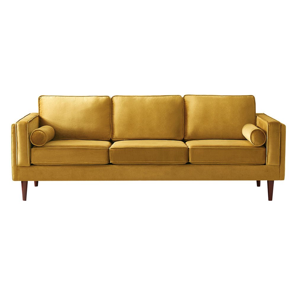 Fordham Yellow Velvet Sofa - MidinMod