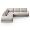 Glendale Cream Linen L-Shaped Left Sectional Sofa
