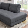 Glendale Grey Linen L-Shaped Right Sectional Sofa