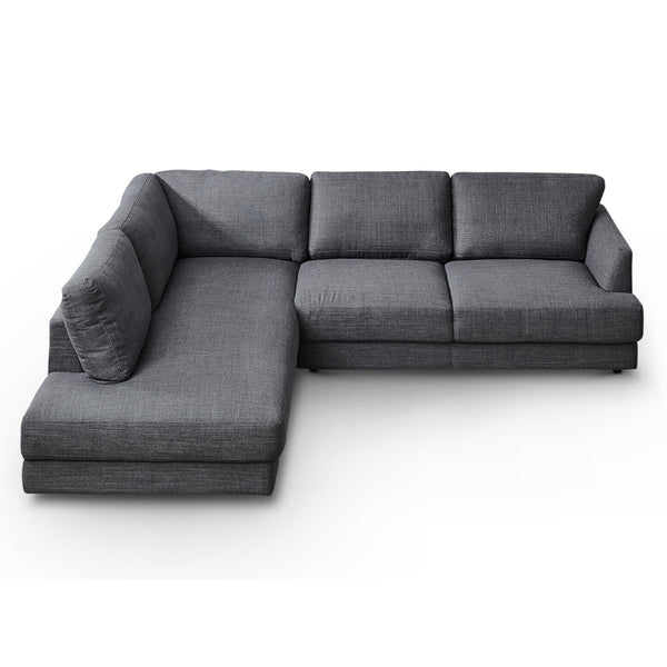 Glendale Grey Fabric L-Shaped Left Sectional Sofa | MidinMod |