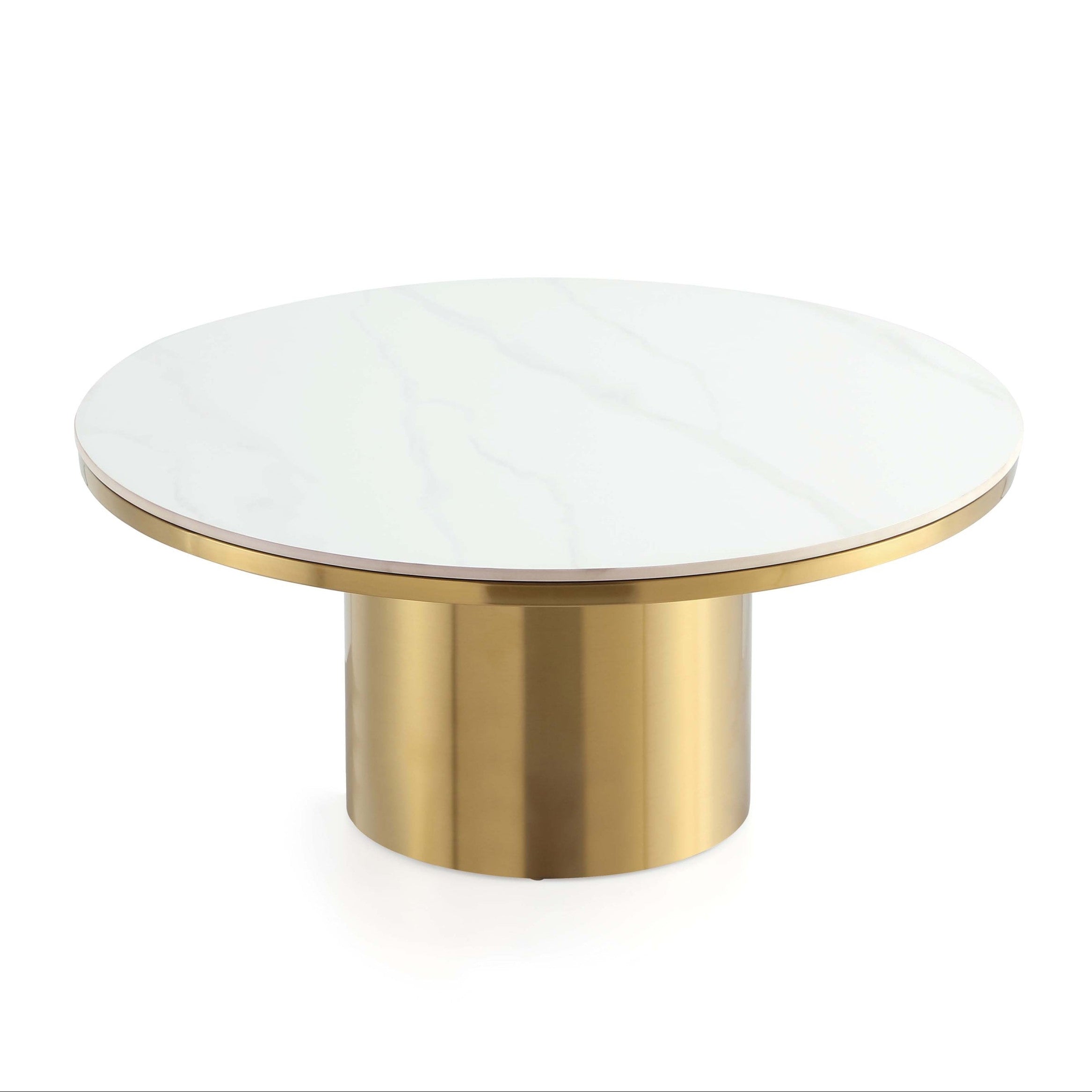 Glenn Modern Gold Coffe Table | Sleek Contemporary Center Table | MidinMod