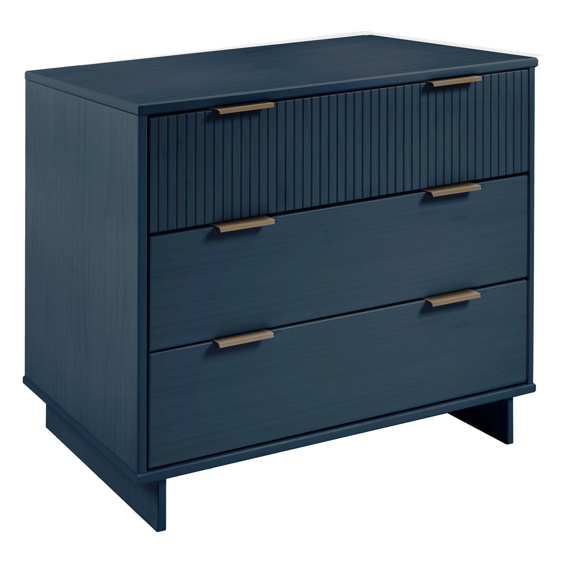 Granville 38" Midnight Blue Dresser | Modern Solid Wood Chest of Drawers | MidinMod