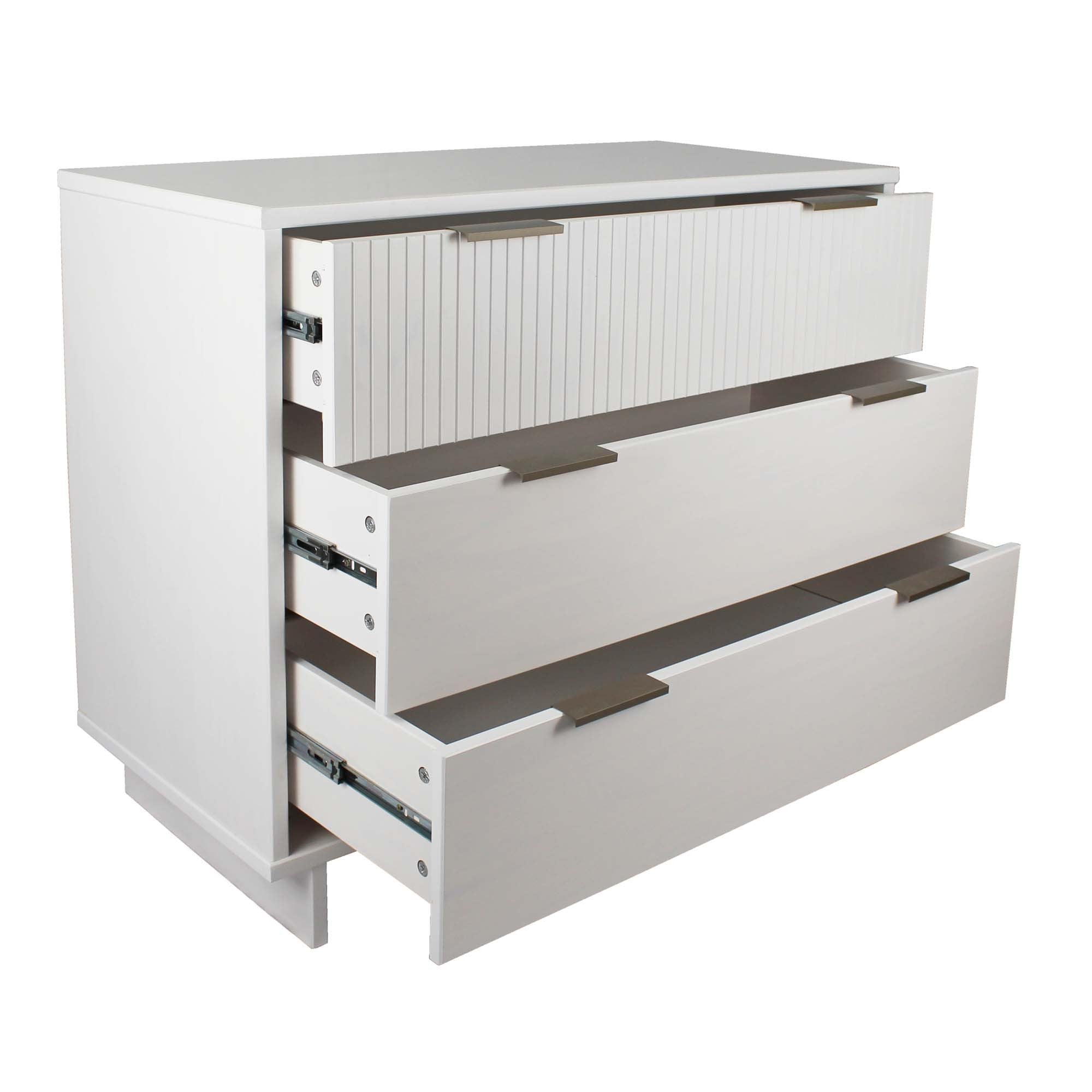 Granville 38" White Standard Dresser | Modern Solid Wood Bedroom Chest | MidinMod