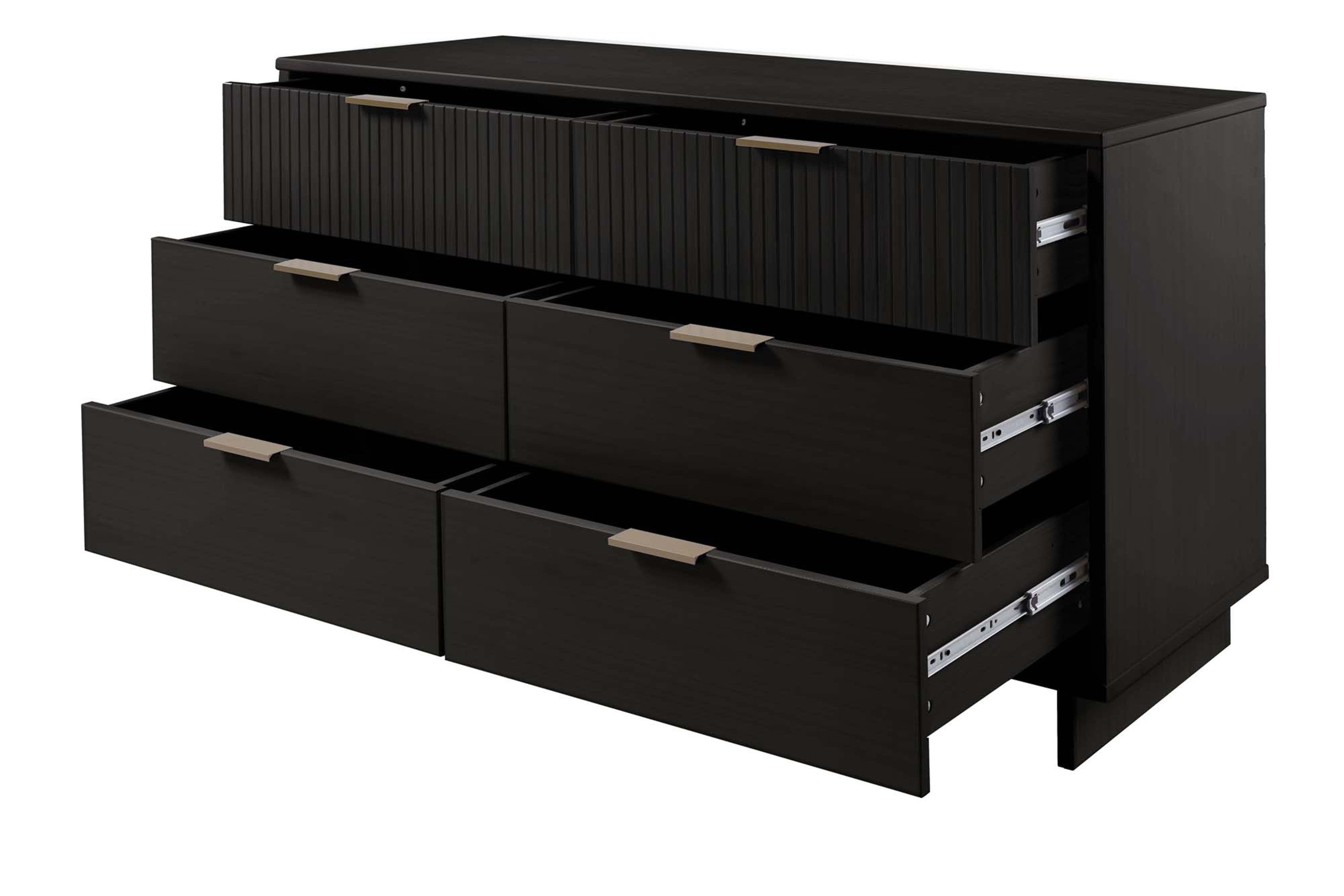 black modern double dresser Granville 55
