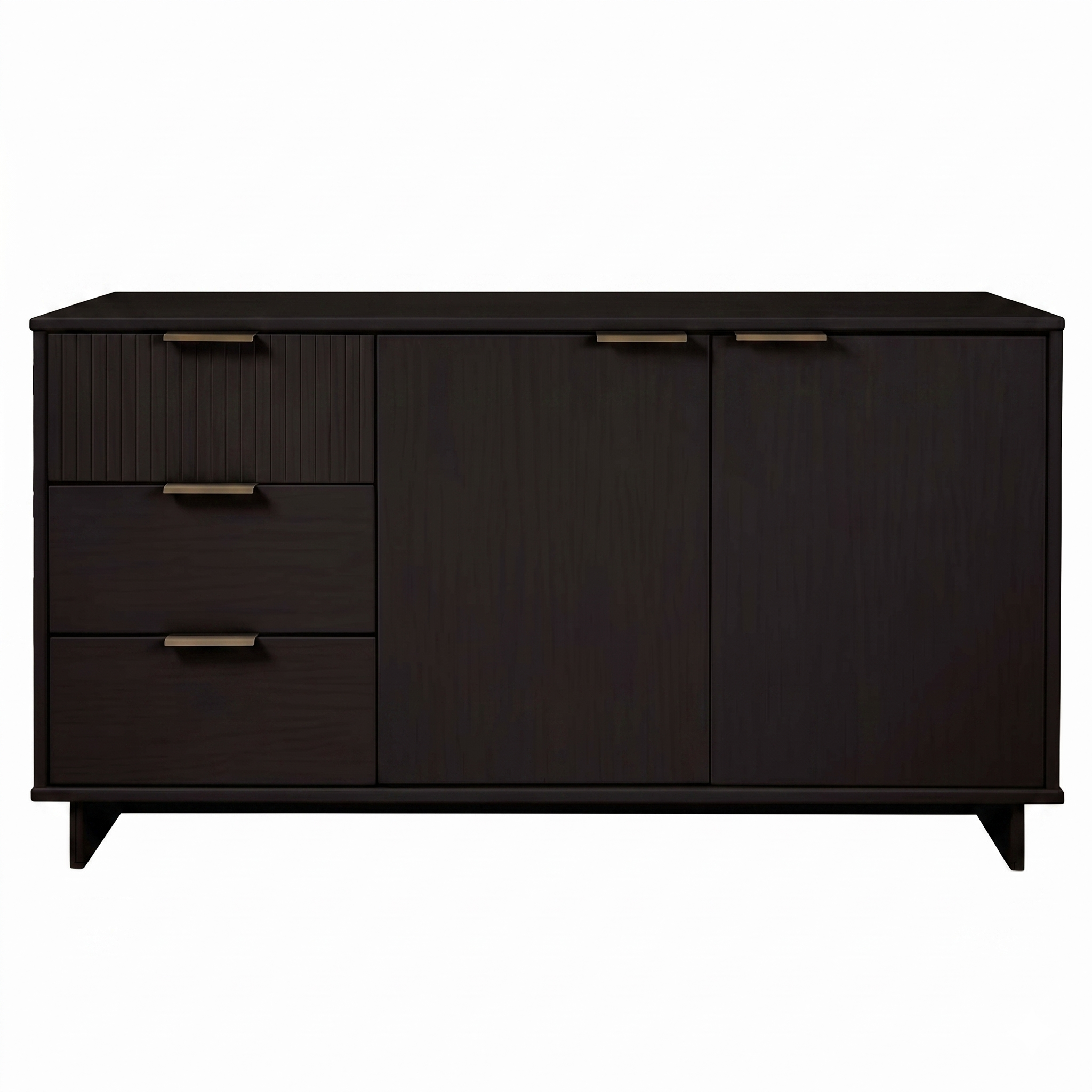 Granville 55" Black Sideboard | Modern Solid Wood Buffet & Storage Cabinet | MidinMod