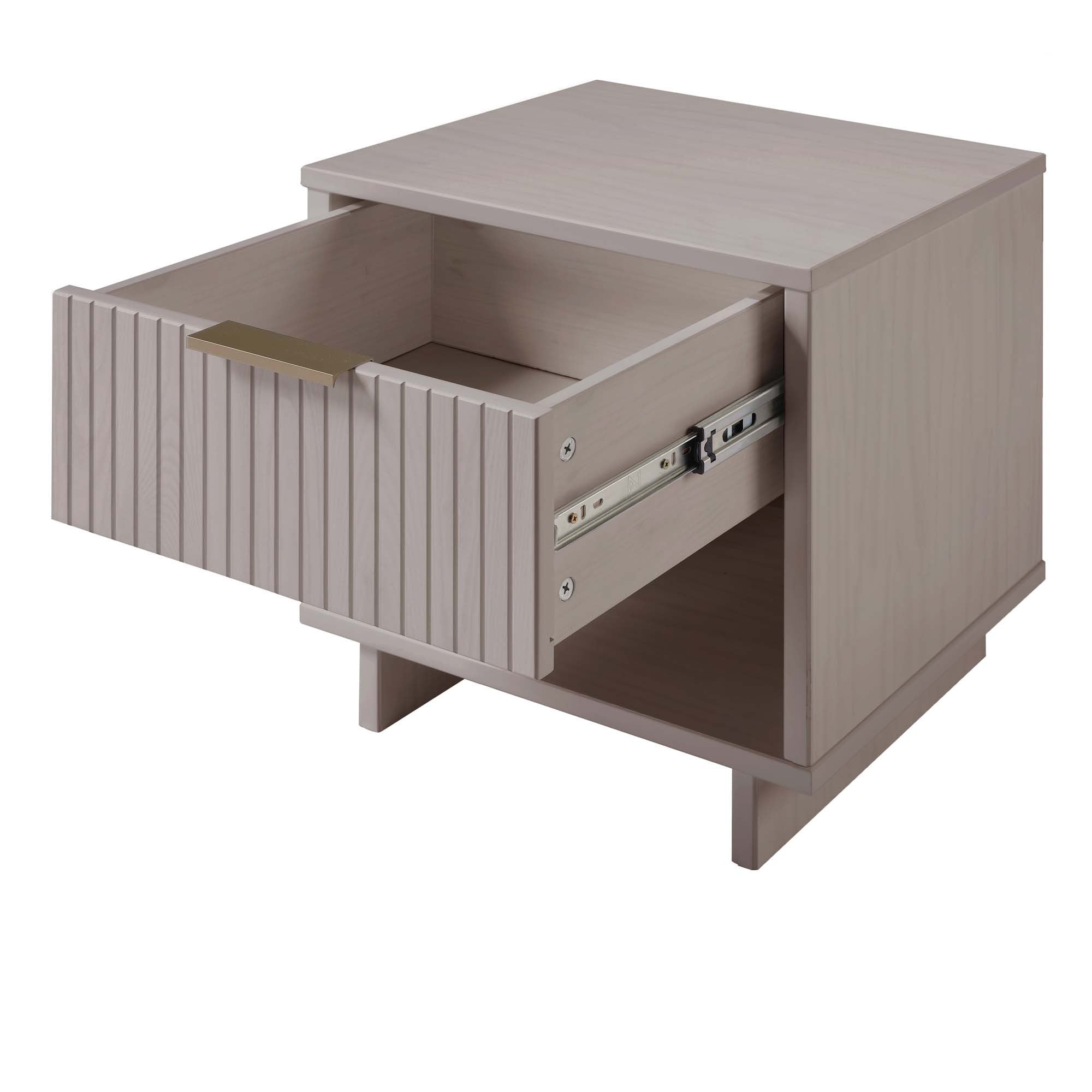 Granville 1.0 Light Grey Nightstand | Modern Solid Wood Bedside Table | MidinMod