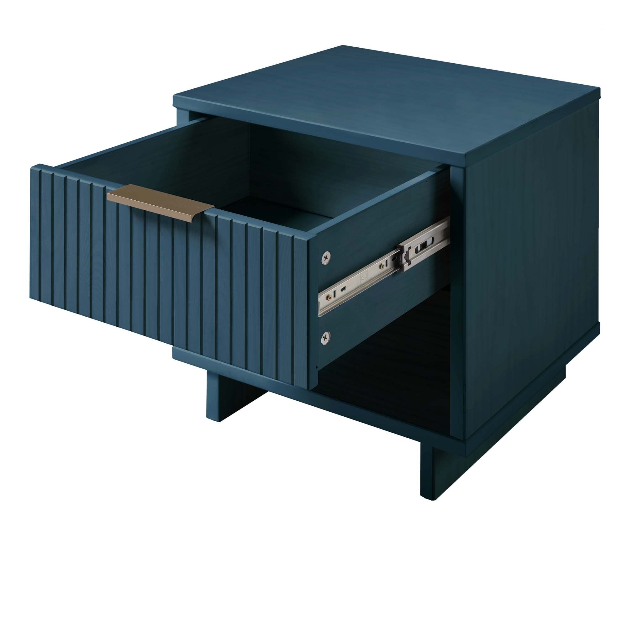 Granville 1.0 Midnight Blue Nightstand | Modern Solid Wood Bedside Table | MidinMod