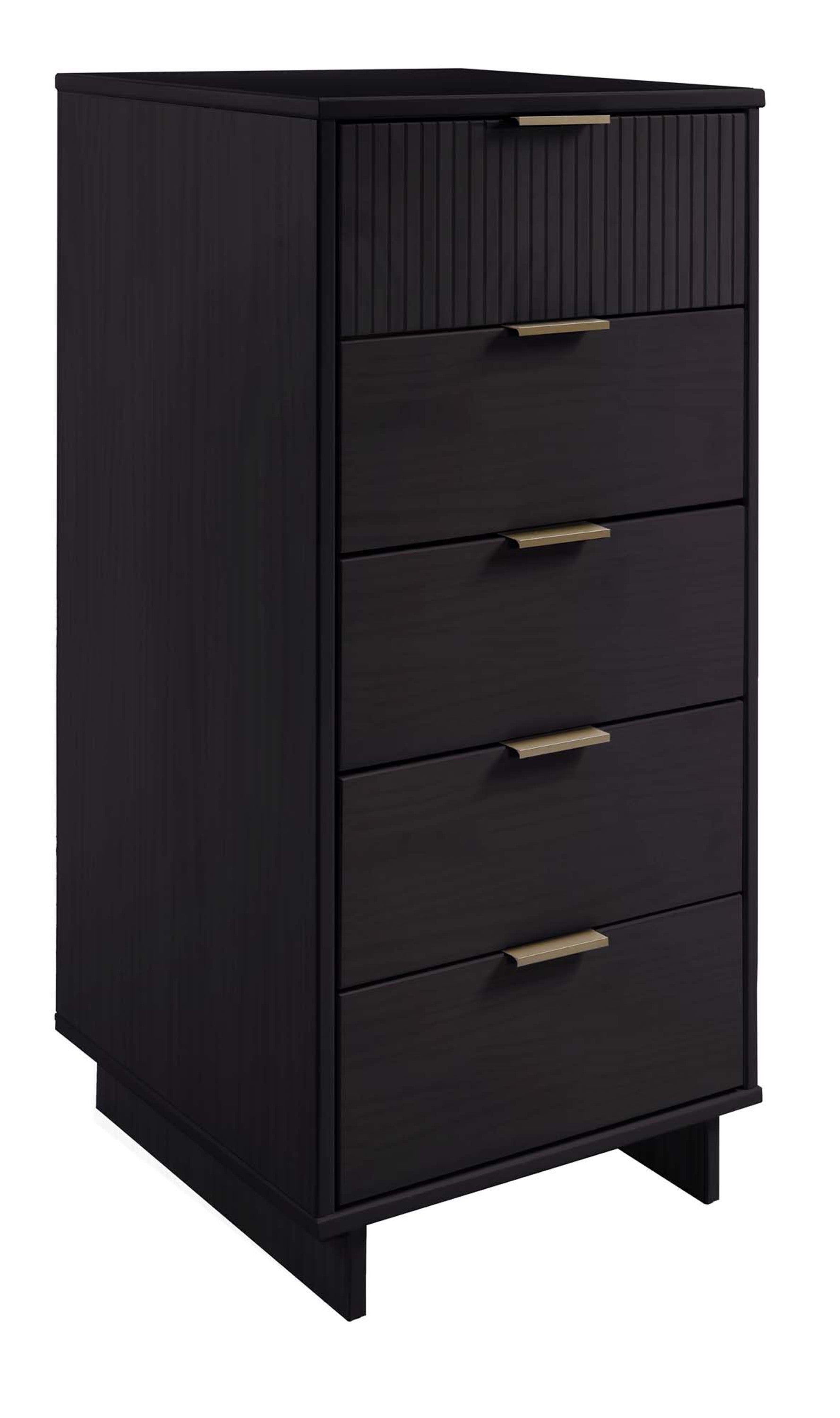 Granville Tall Narrow Black Dresser | Modern Solid Wood Chest Granville Tall Narrow Black Dresser | Modern Solid Wood Chest