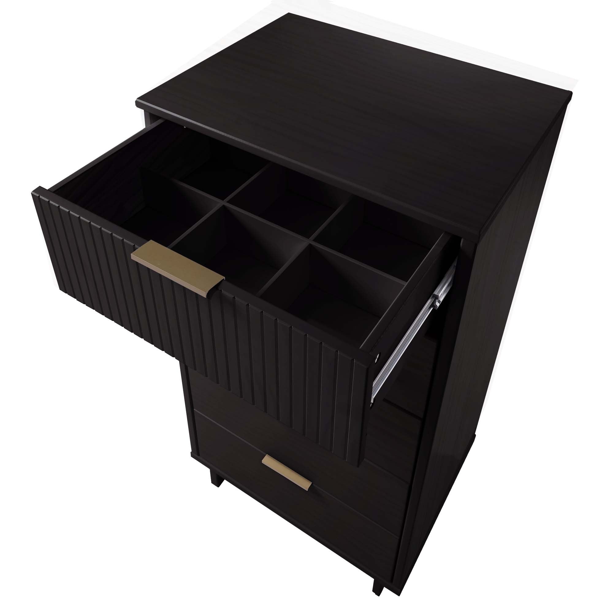 Granville Tall Narrow Black Dresser Granville Tall Narrow Black Dresser