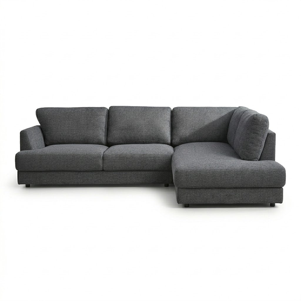 Glendale Grey Fabric L-Shaped Right Sectional Sofa
